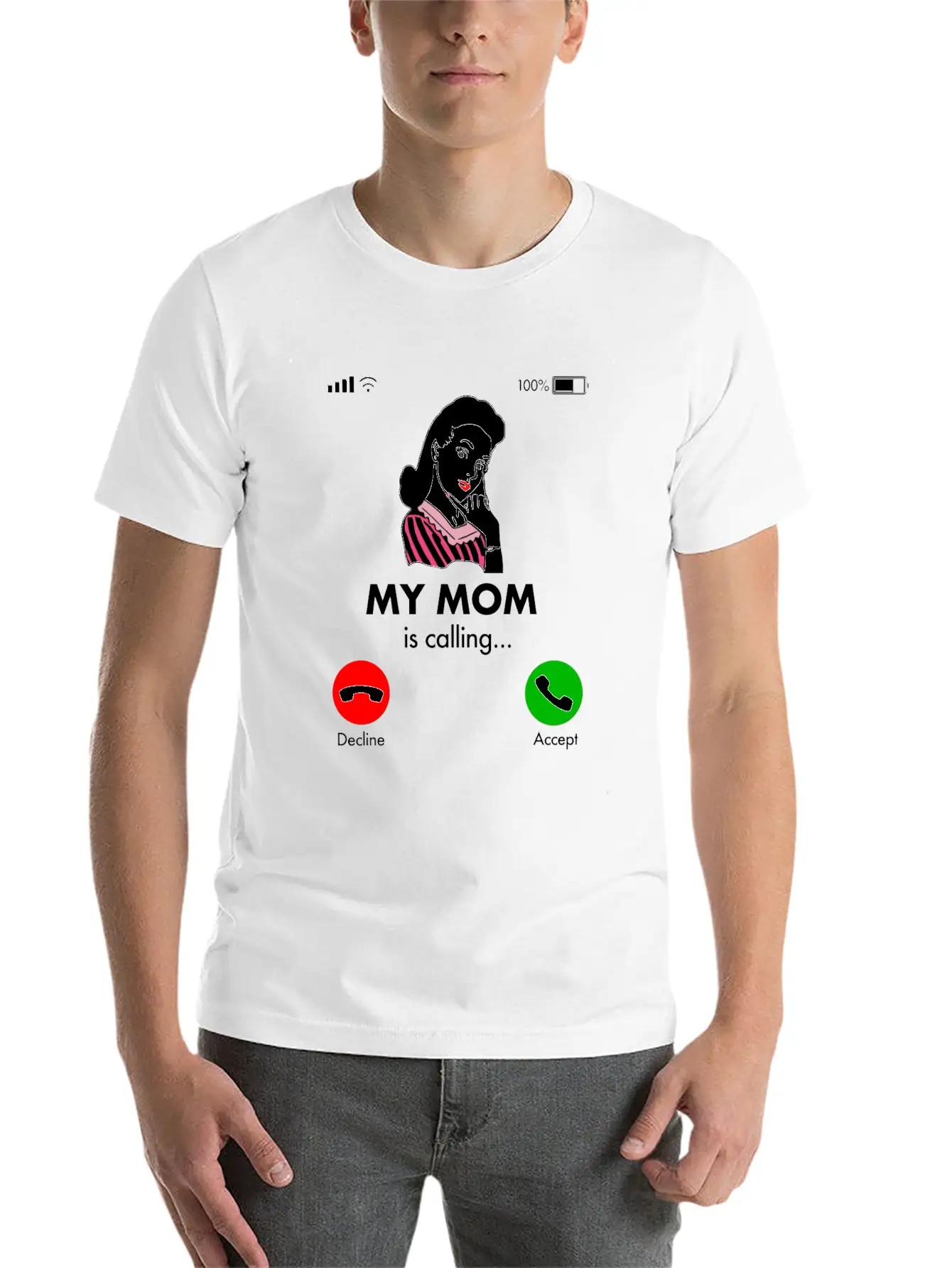 MY MOM IS CALLING Simple Everyday Graphic Tee – Lightweight Summer Wear