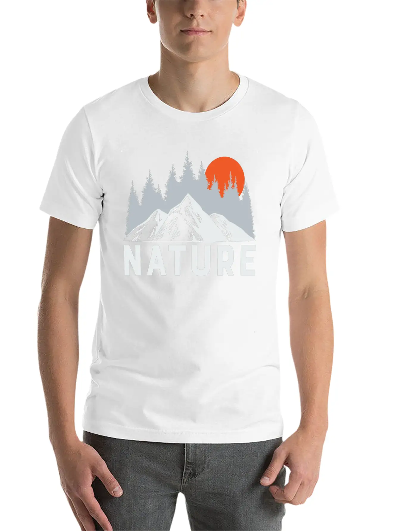 Nature Mountains Basic Graphic T-Shirt – Daily Comfort In Soft Cotton