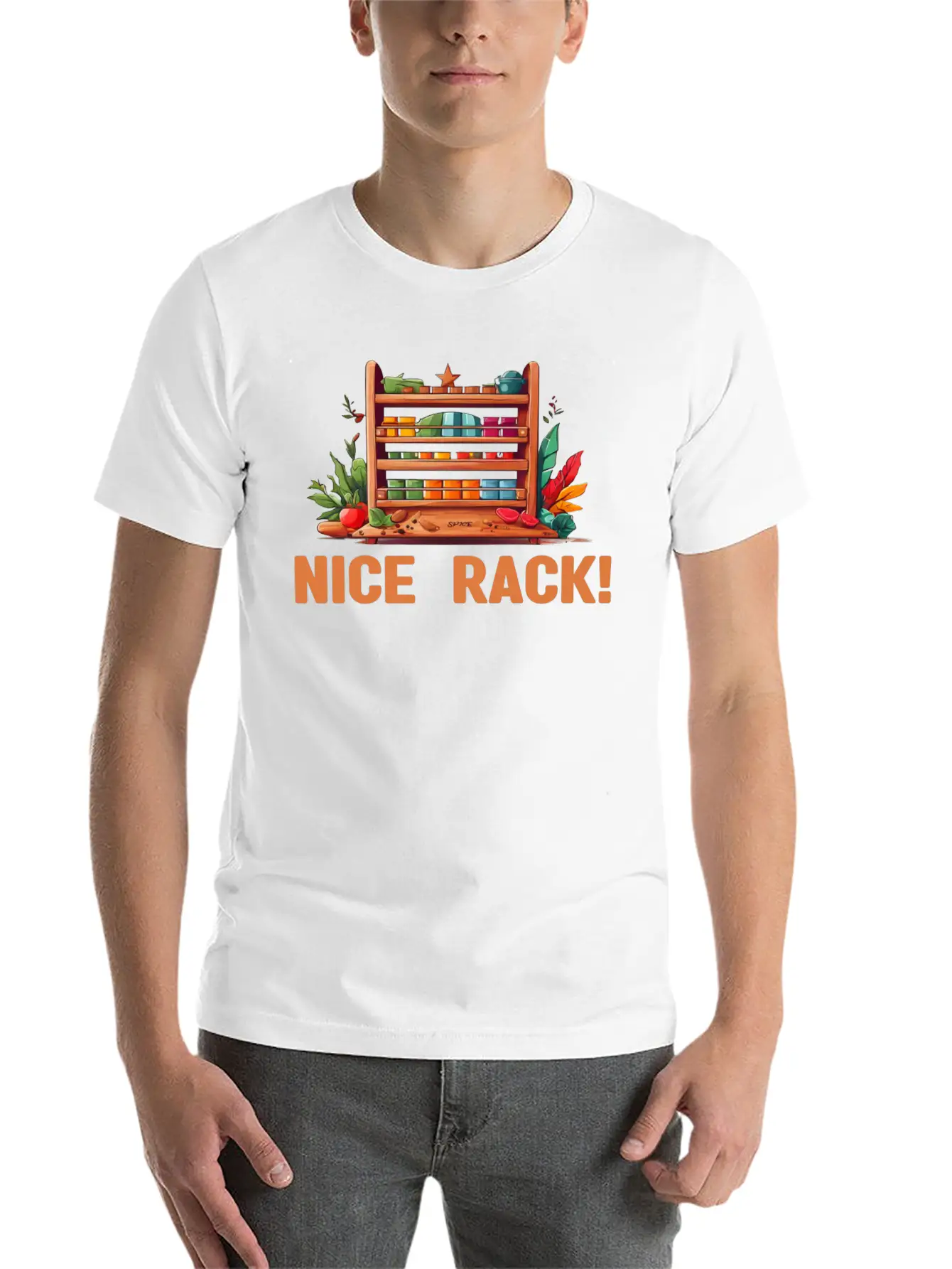 Nice Rack ! Basic Graphic T-Shirt – Daily Comfort In Soft Cotton