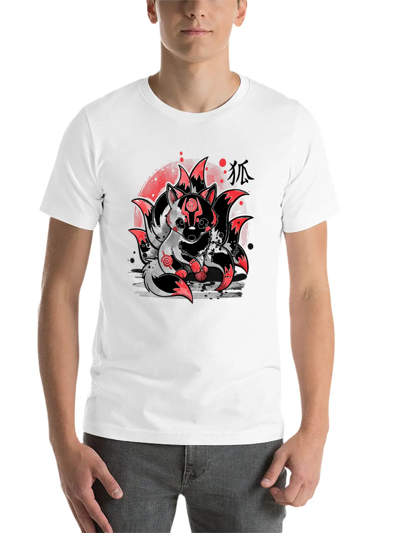 Nine Tailed Fox Spirit Stylish Everyday T-Shirt – Unisex Basic Cotton Tee