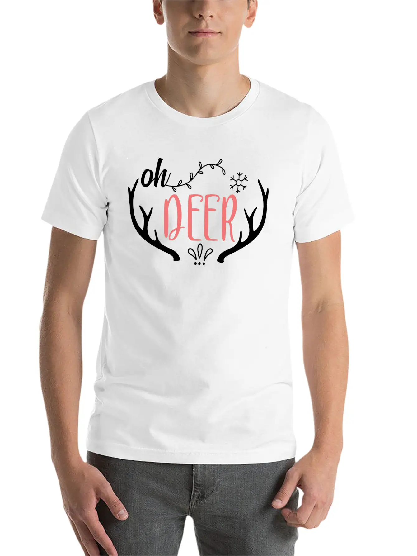 Oh Deer Stylish Everyday T-Shirt – Unisex Basic Cotton Tee