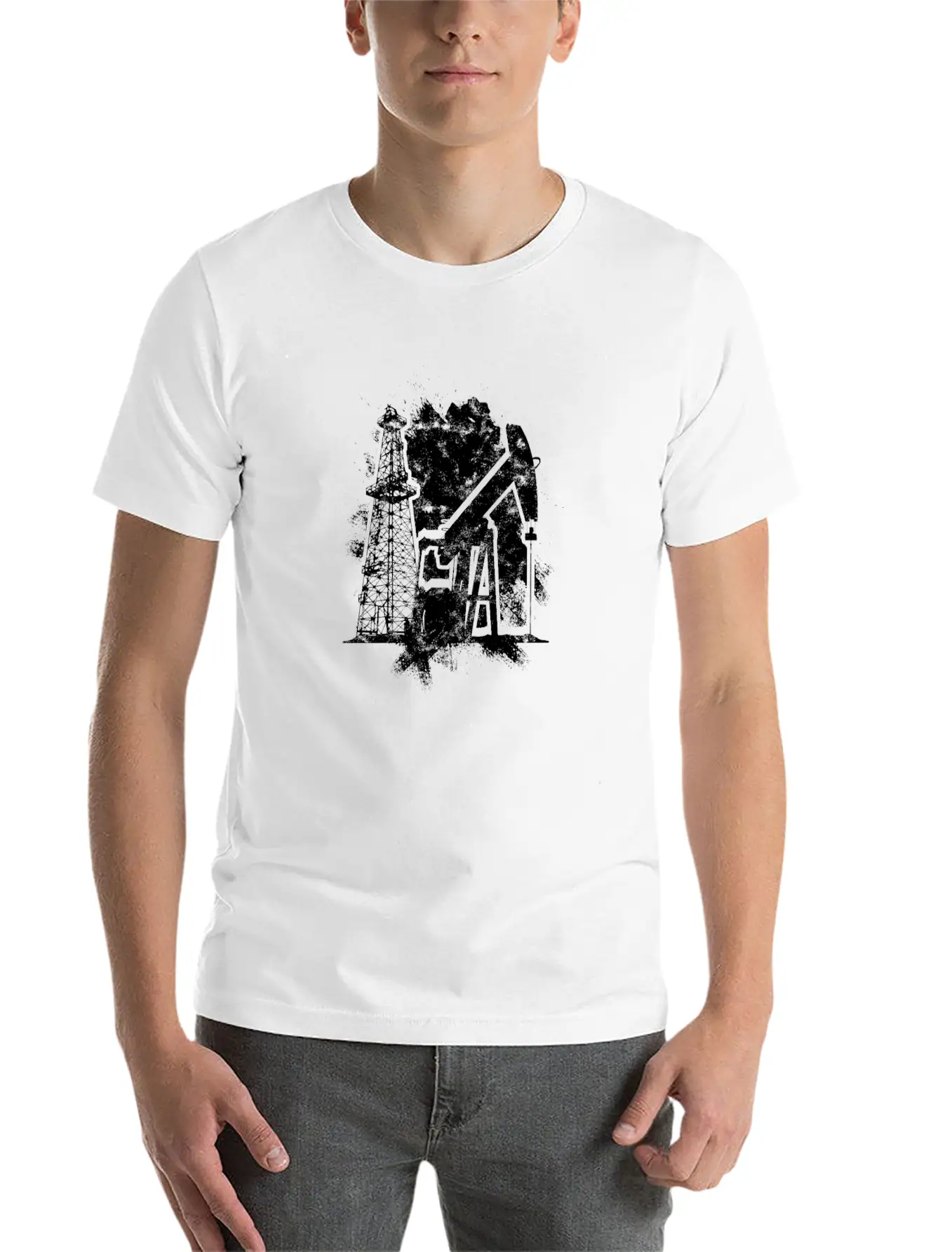 Oil Rig Drilling Pump - Crude Oil Casual Graphic T-Shirt – Simple And Comfortable Daily Wear