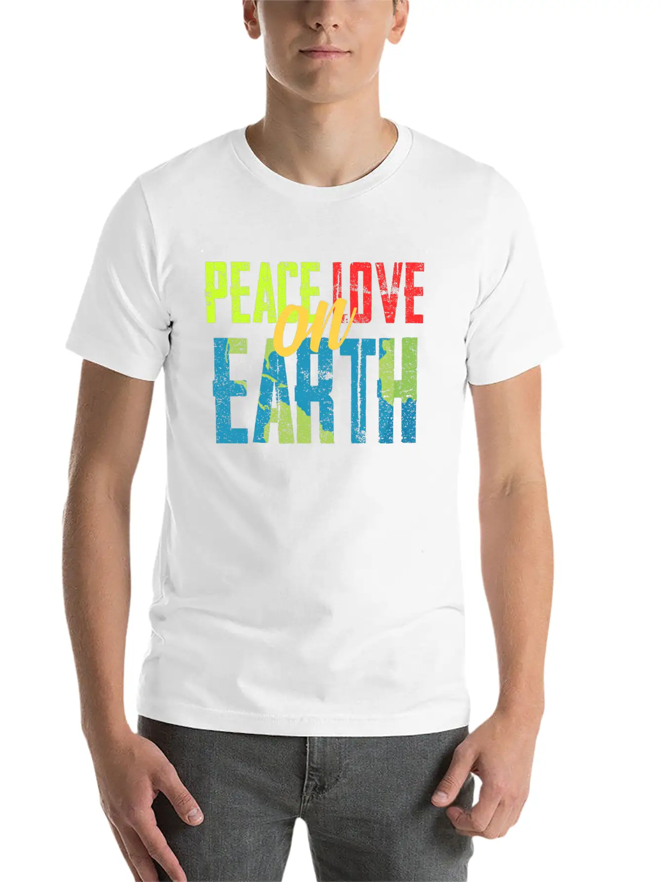 Peace, Peaceful, Love Essential Cotton Tee For Daily Outfits – Unisex Style