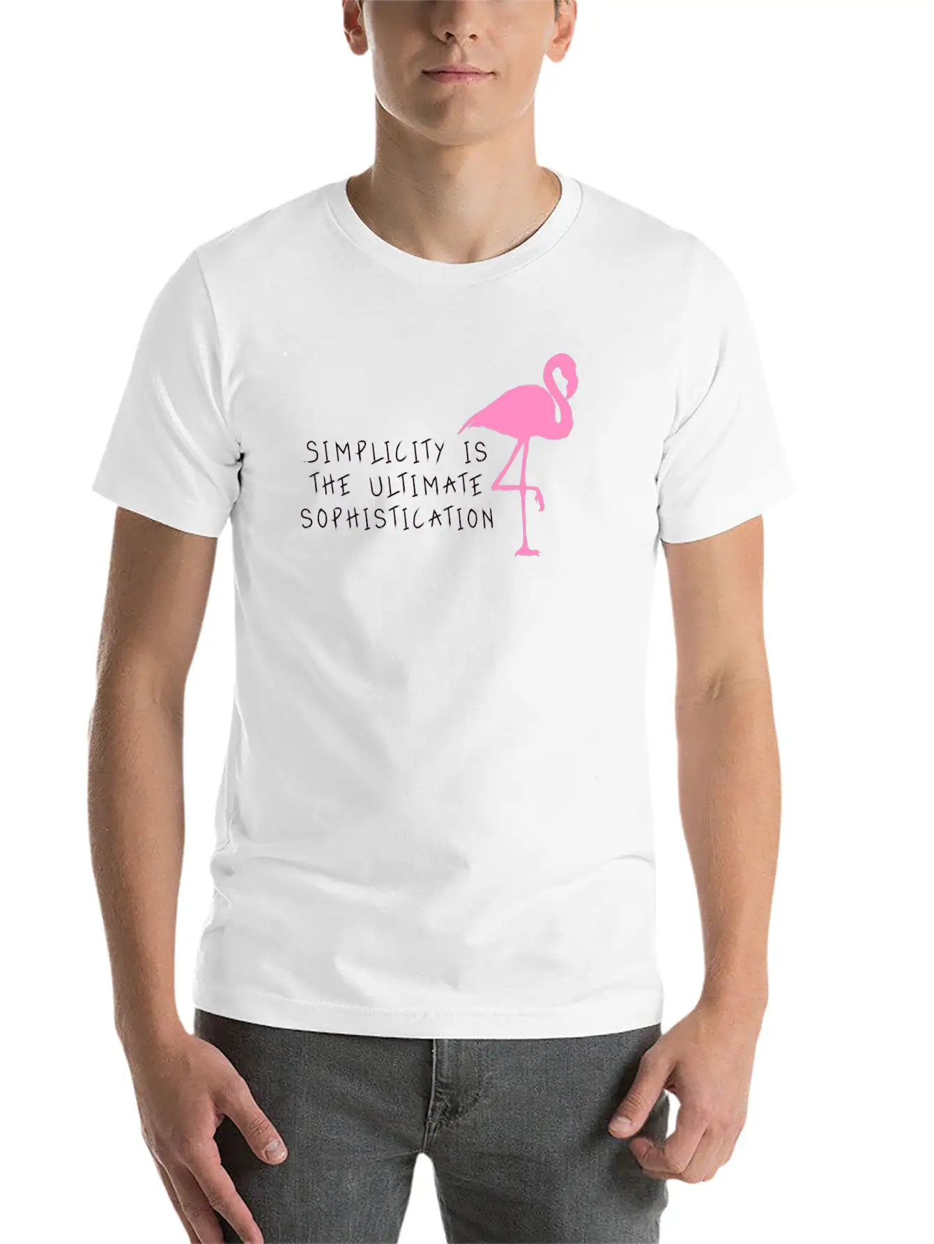 Pink Flamingo Stylish Everyday T-Shirt – Unisex Basic Cotton Tee