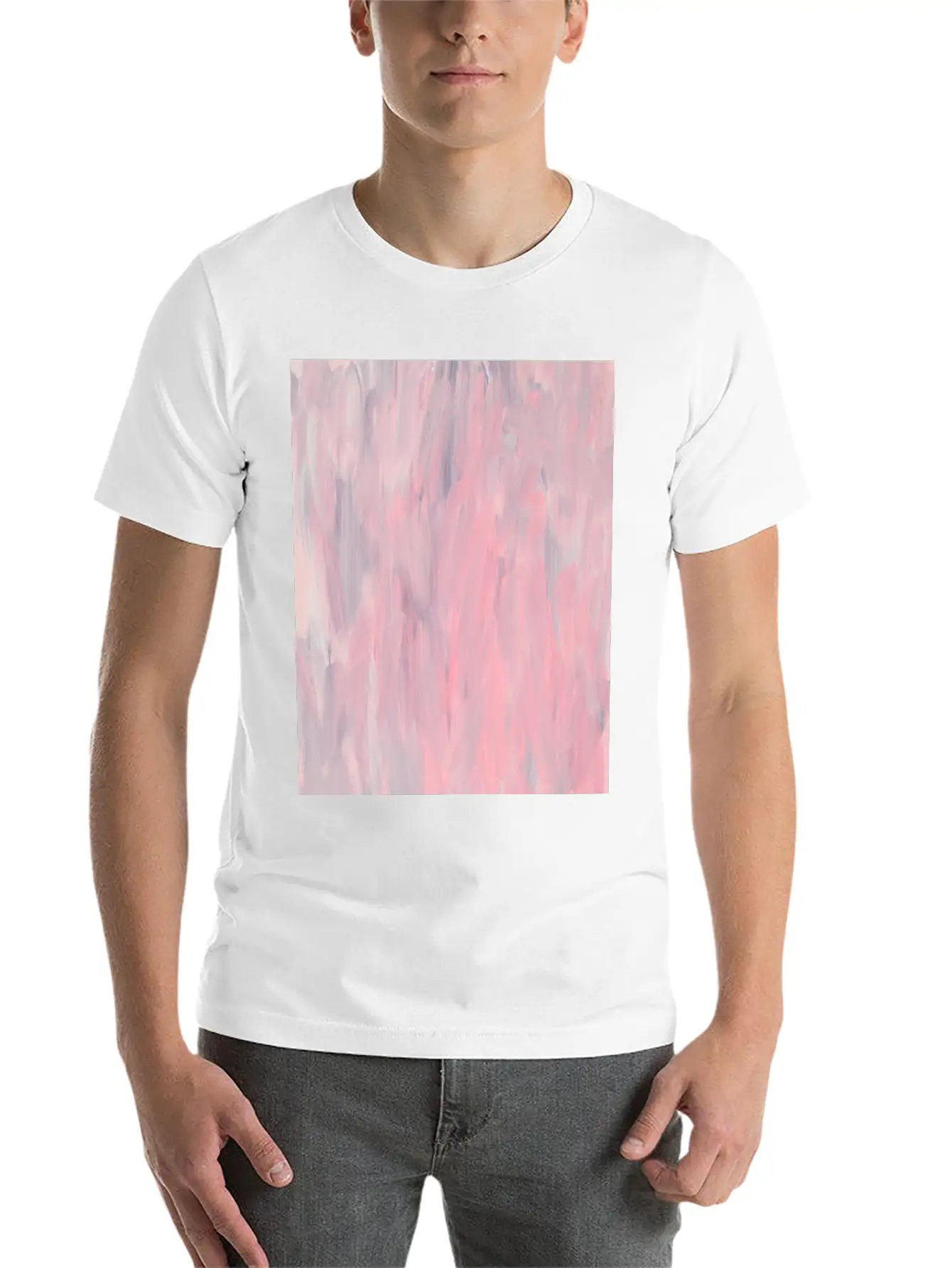 Pink Pastel Panting Simple Everyday Graphic Tee – Lightweight Summer Wear