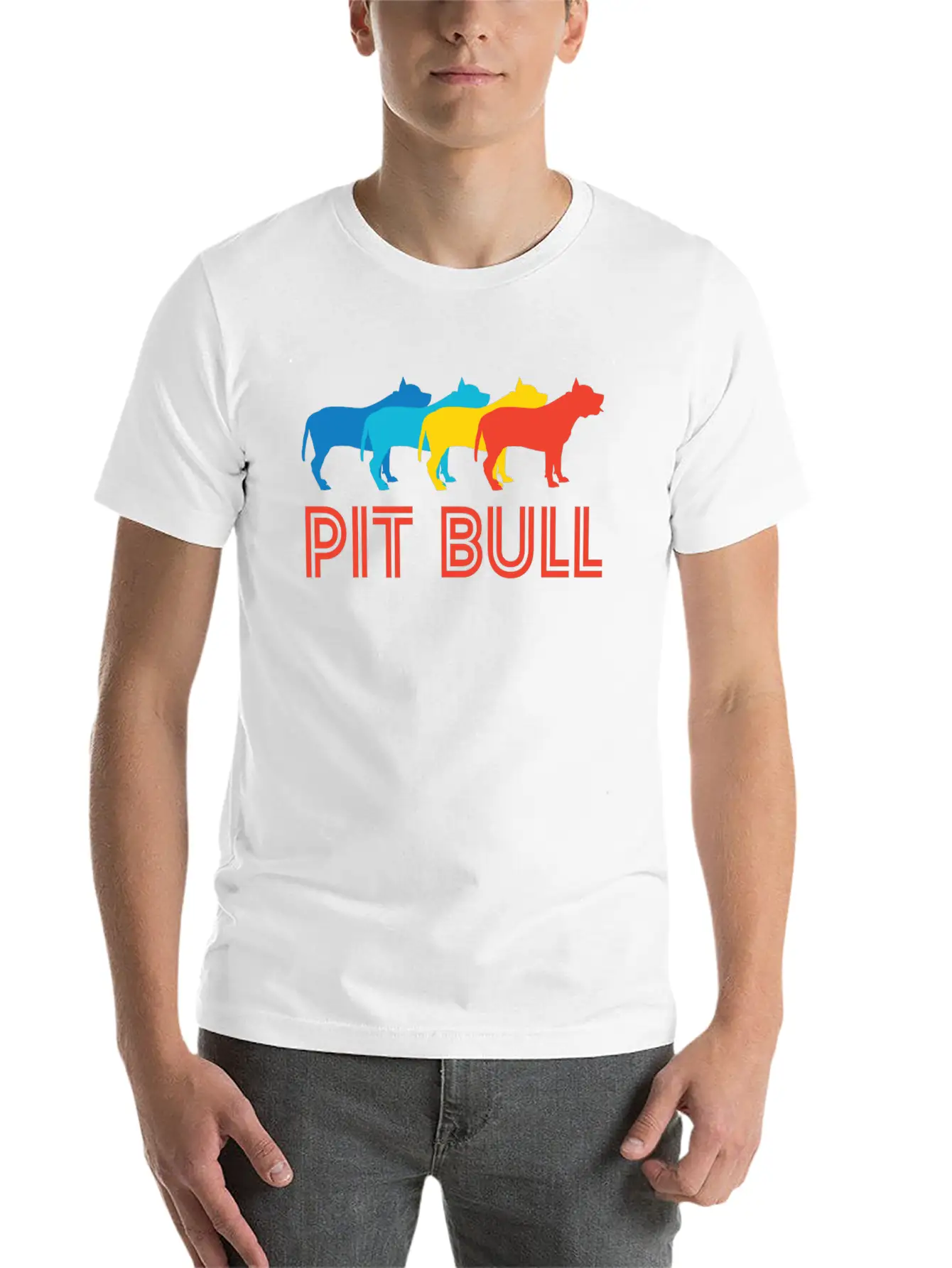 Pit Bull Pop Art Stylish Everyday T-Shirt – Unisex Basic Cotton Tee