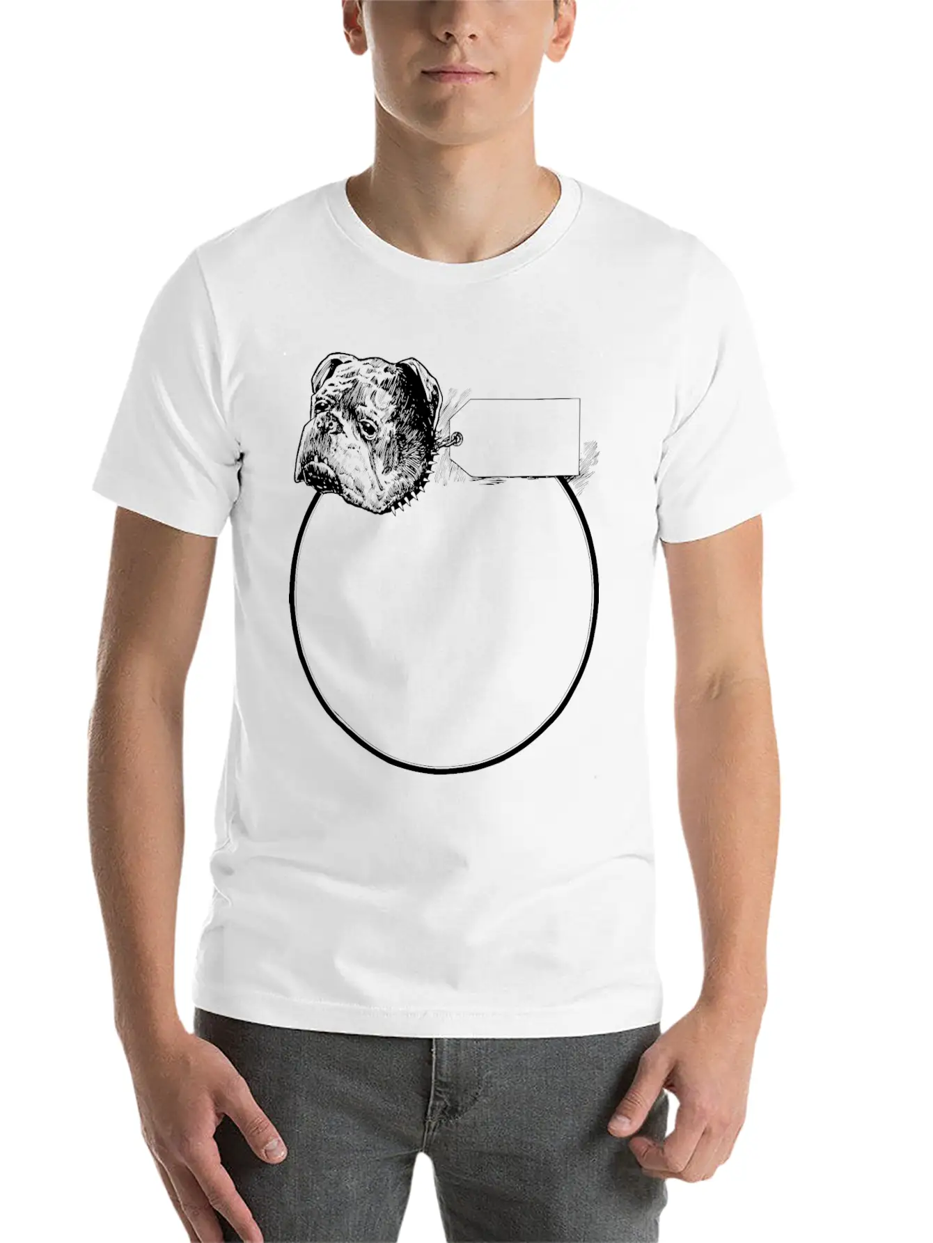 Pitbull Frame Stylish Everyday T-Shirt – Unisex Basic Cotton Tee