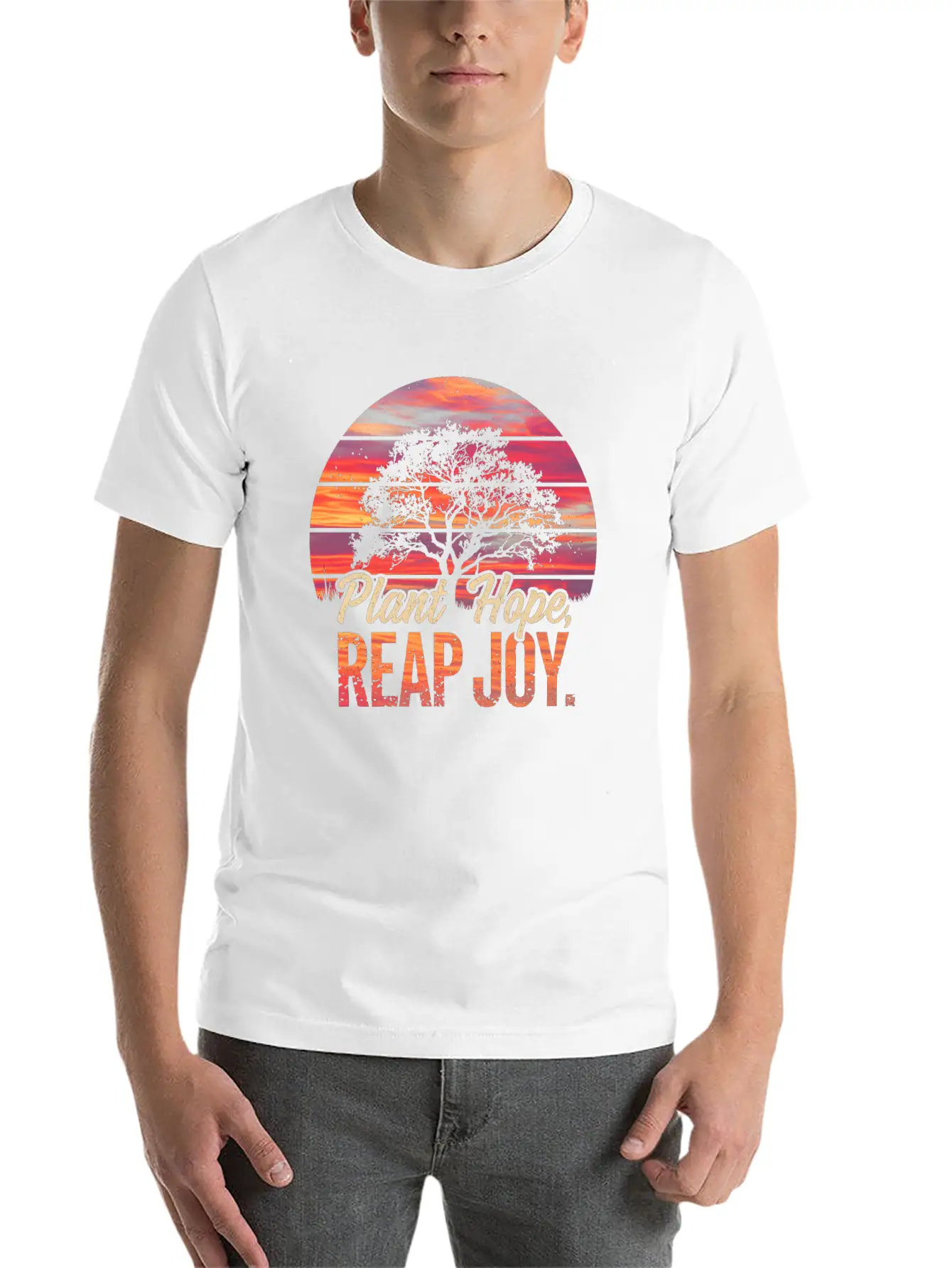 Plant Hope, Reap Joy Stylish Everyday T-Shirt – Unisex Basic Cotton Tee