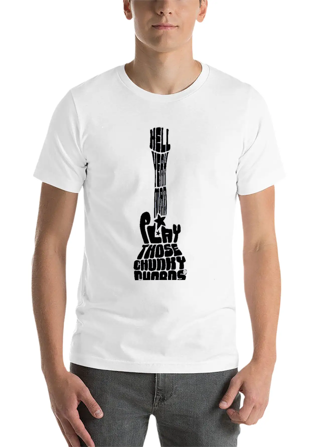 Play Those Chunky Chords White Relaxed Everyday Tee – Lightweight And Durable Cotton