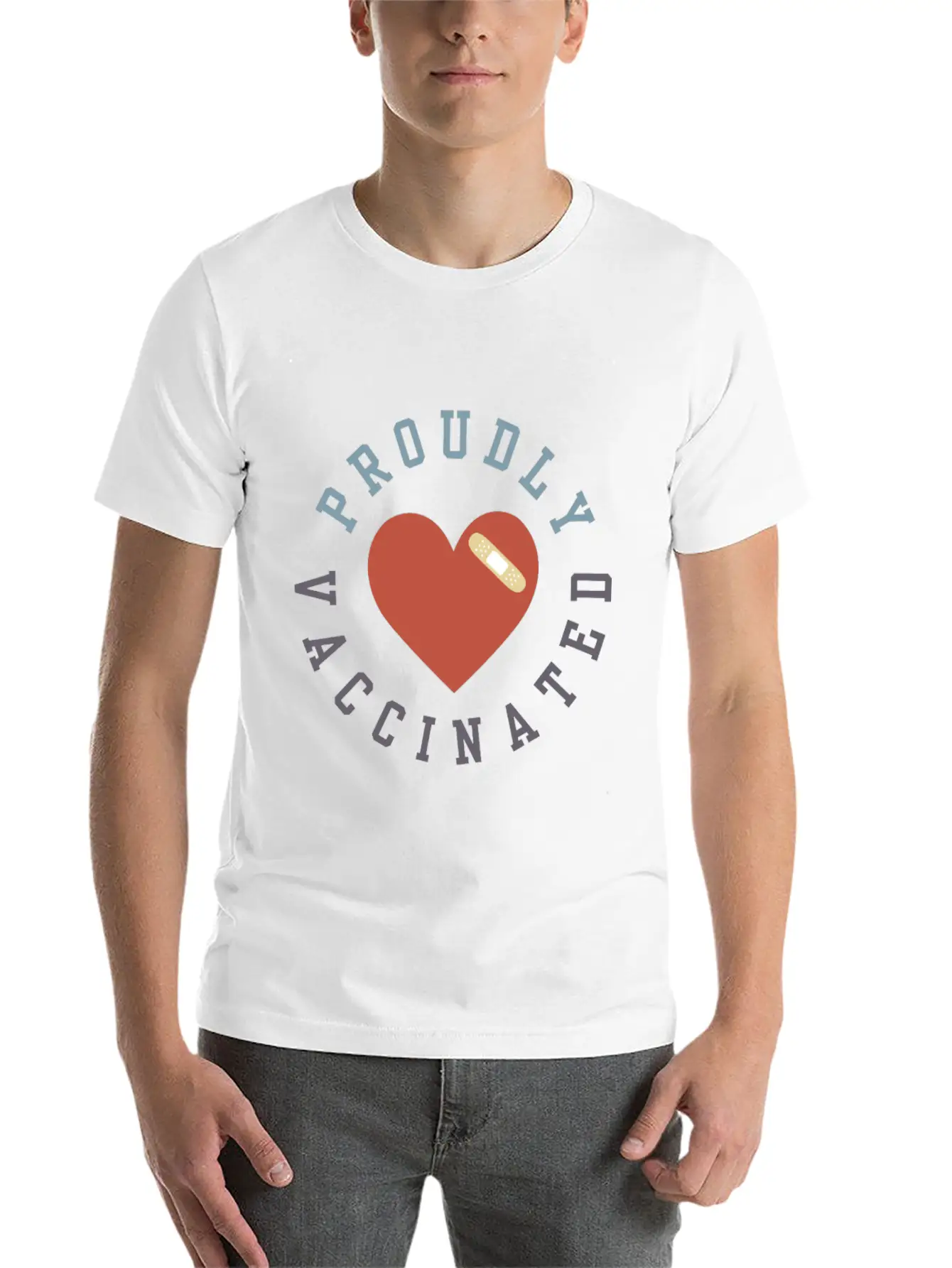 Proudly Vaccinated Stylish Everyday T-Shirt – Unisex Basic Cotton Tee