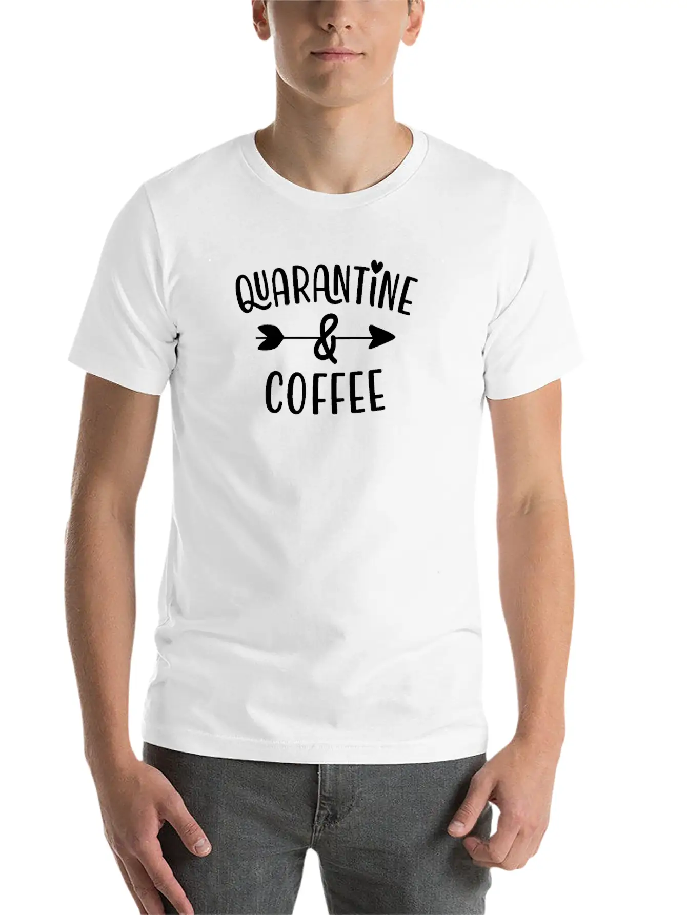 Quarantine And Coffee Basic Graphic T-Shirt – Daily Comfort In Soft Cotton