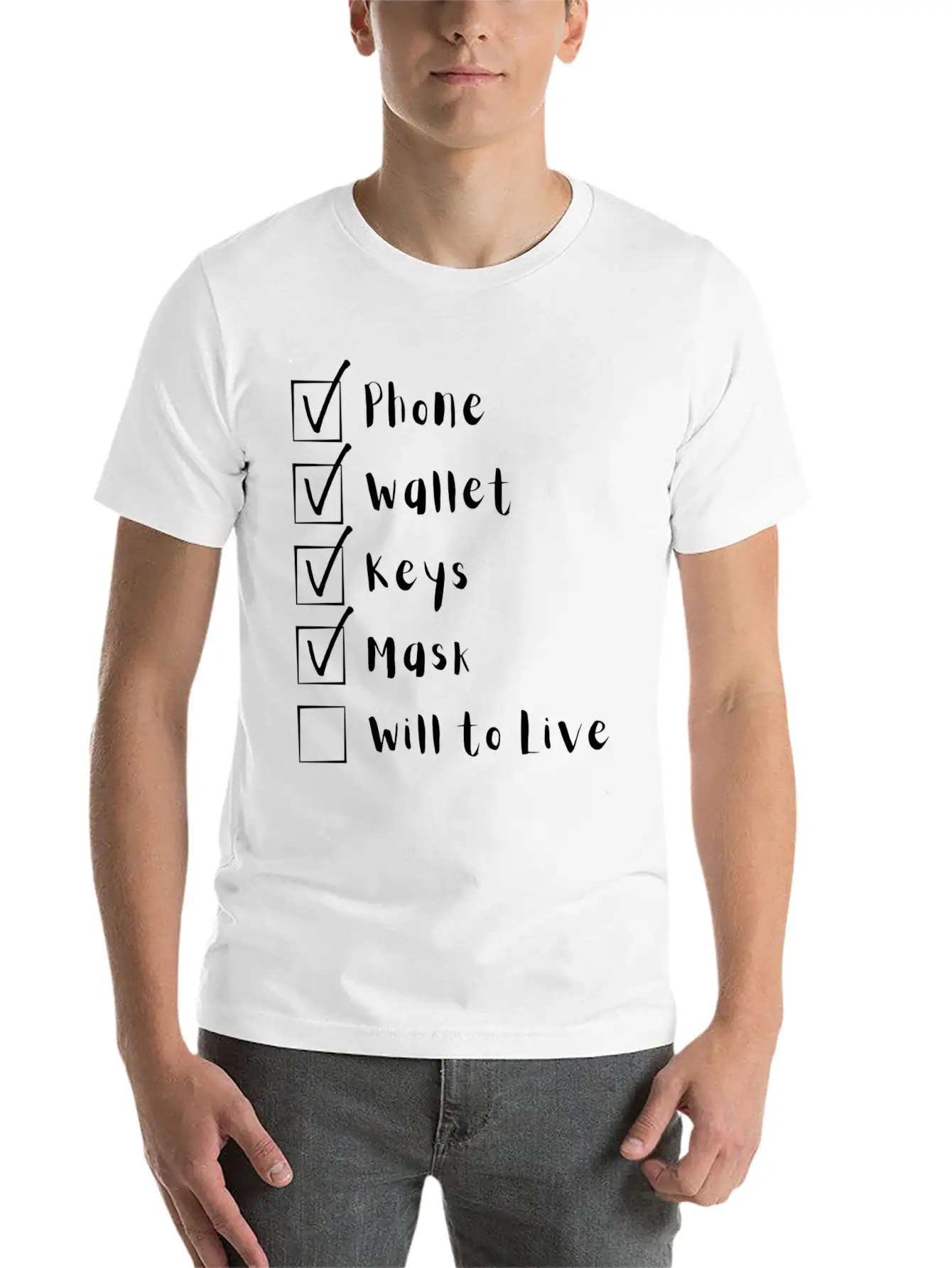 Quarantine Checklist Basic Graphic T-Shirt – Daily Comfort In Soft Cotton