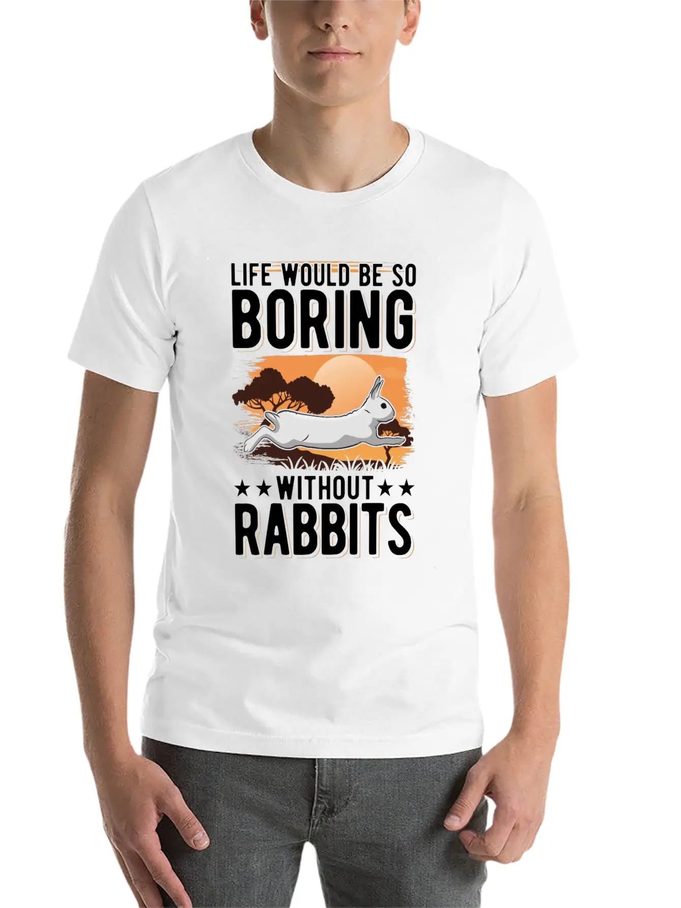 Rabbit Gift Bunny Stylish Everyday T-Shirt – Unisex Basic Cotton Tee