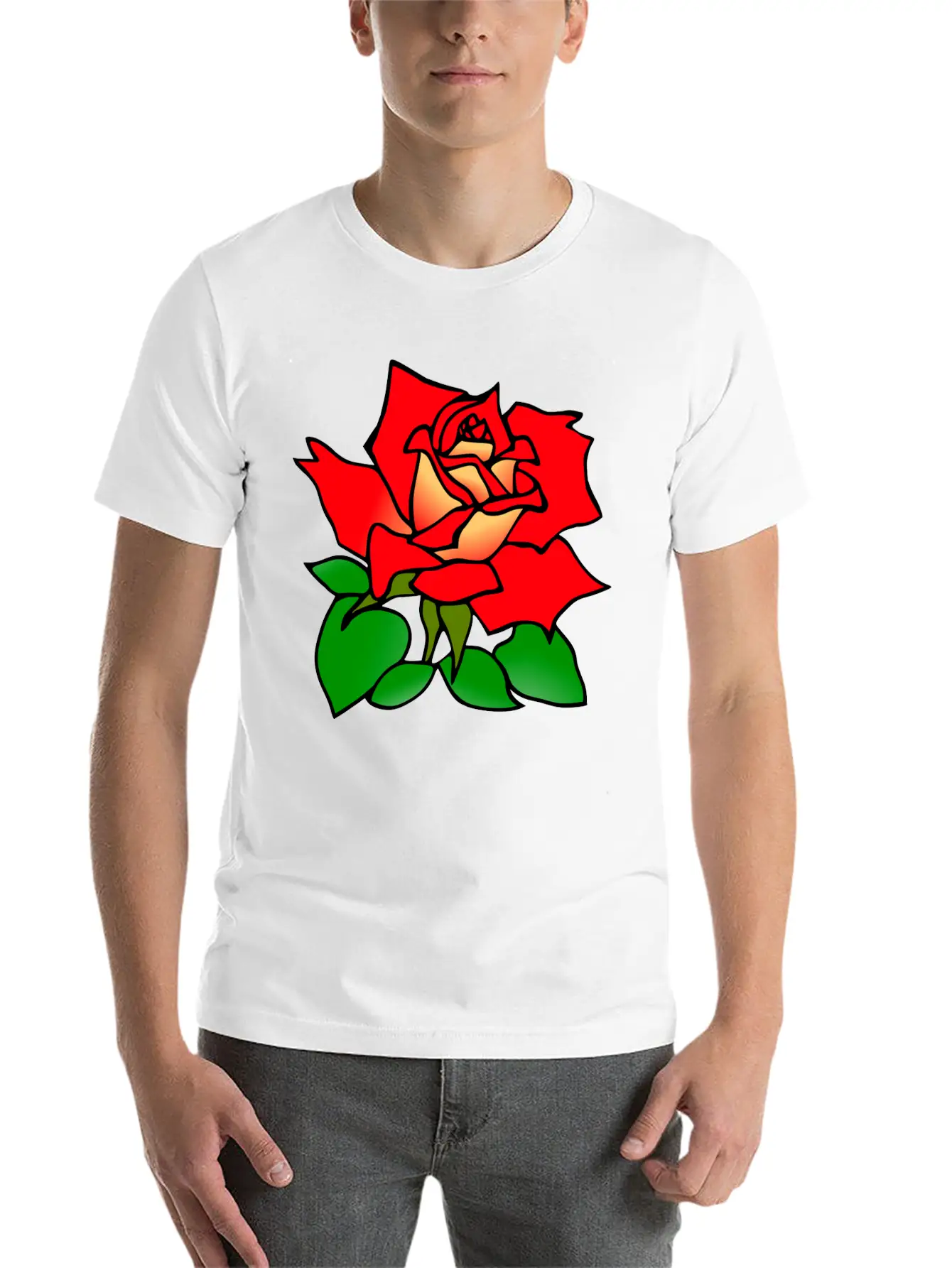 Rose Stylish Everyday T-Shirt – Unisex Basic Cotton Tee