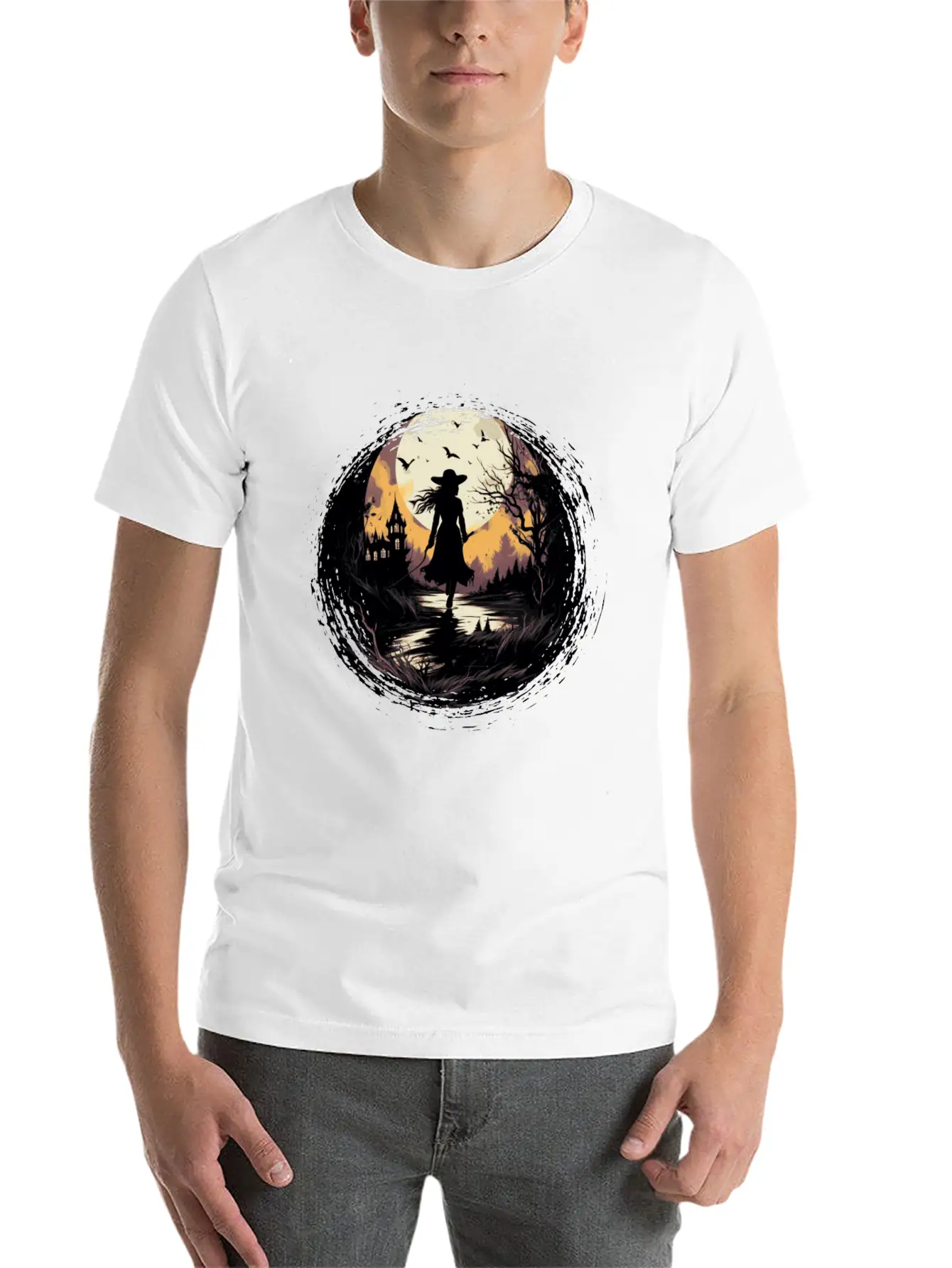 Scary Mood Of Halloween Relaxed Everyday Tee – Lightweight And Durable Cotton