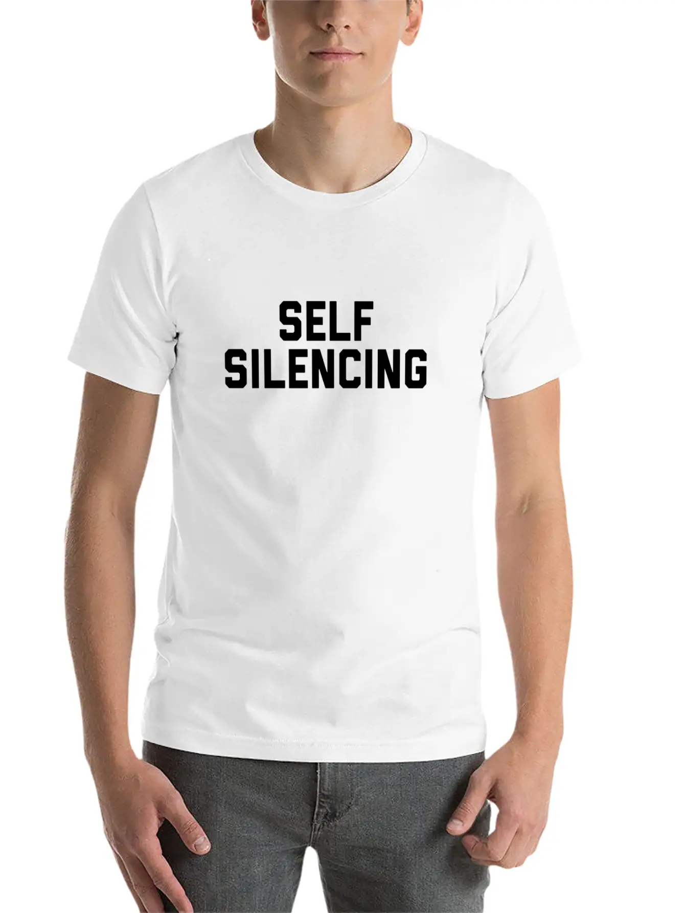 Self Silencing, Simple Masks, Funny Masks, Silence Relaxed Everyday Tee – Lightweight And Durable Cotton