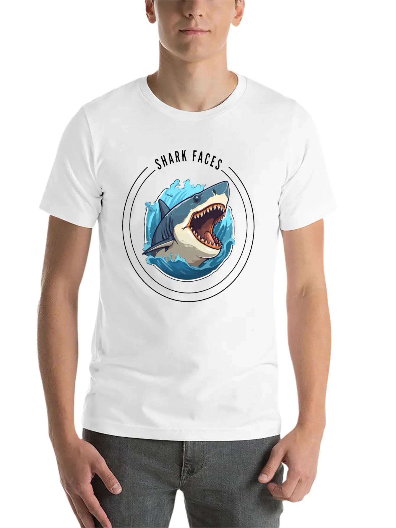 SHARK FECES Unisex Casual T-Shirt – Clean Design For Daily Comfort
