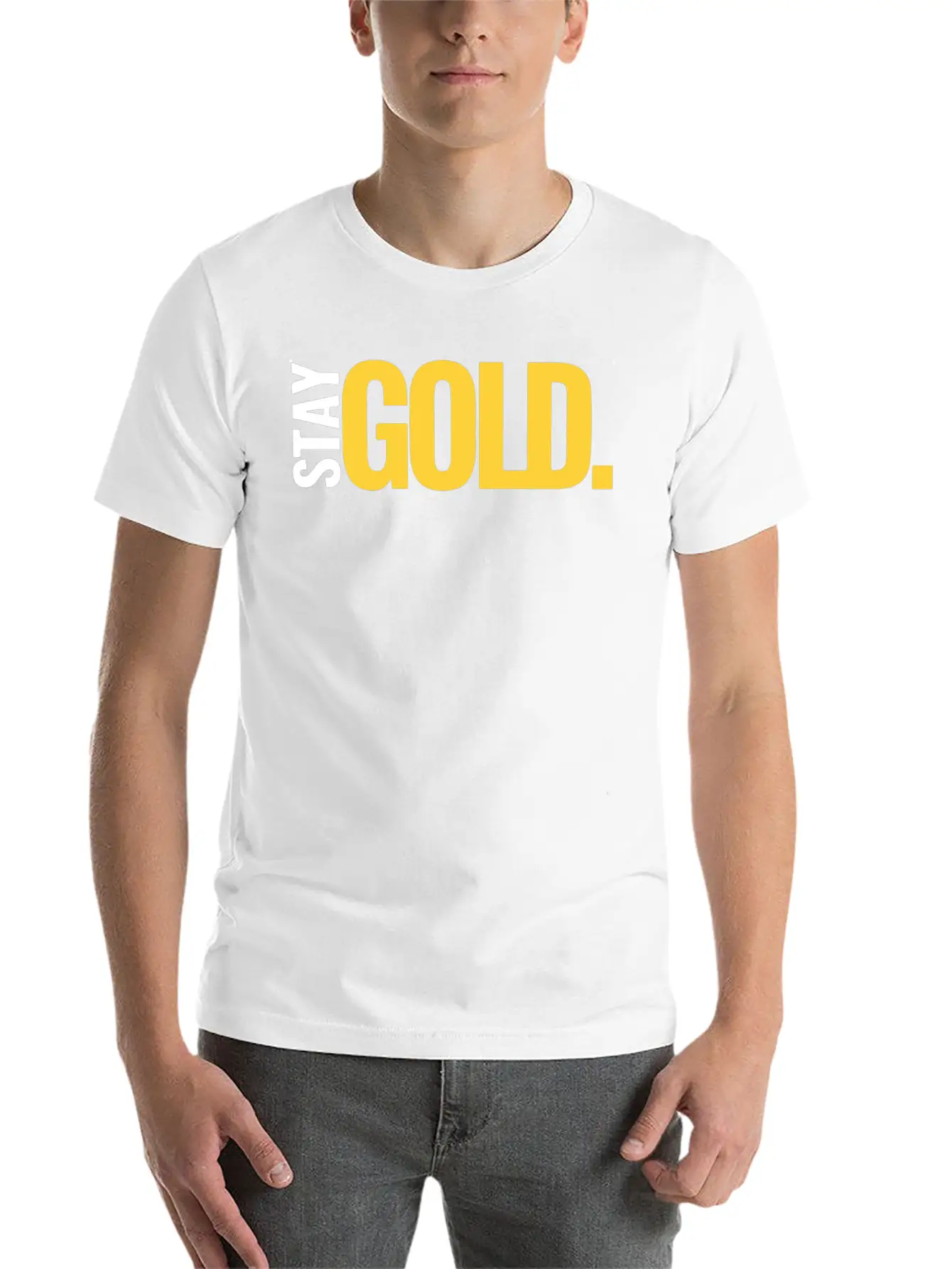 STAY GOLD Stylish Everyday T-Shirt – Unisex Basic Cotton Tee