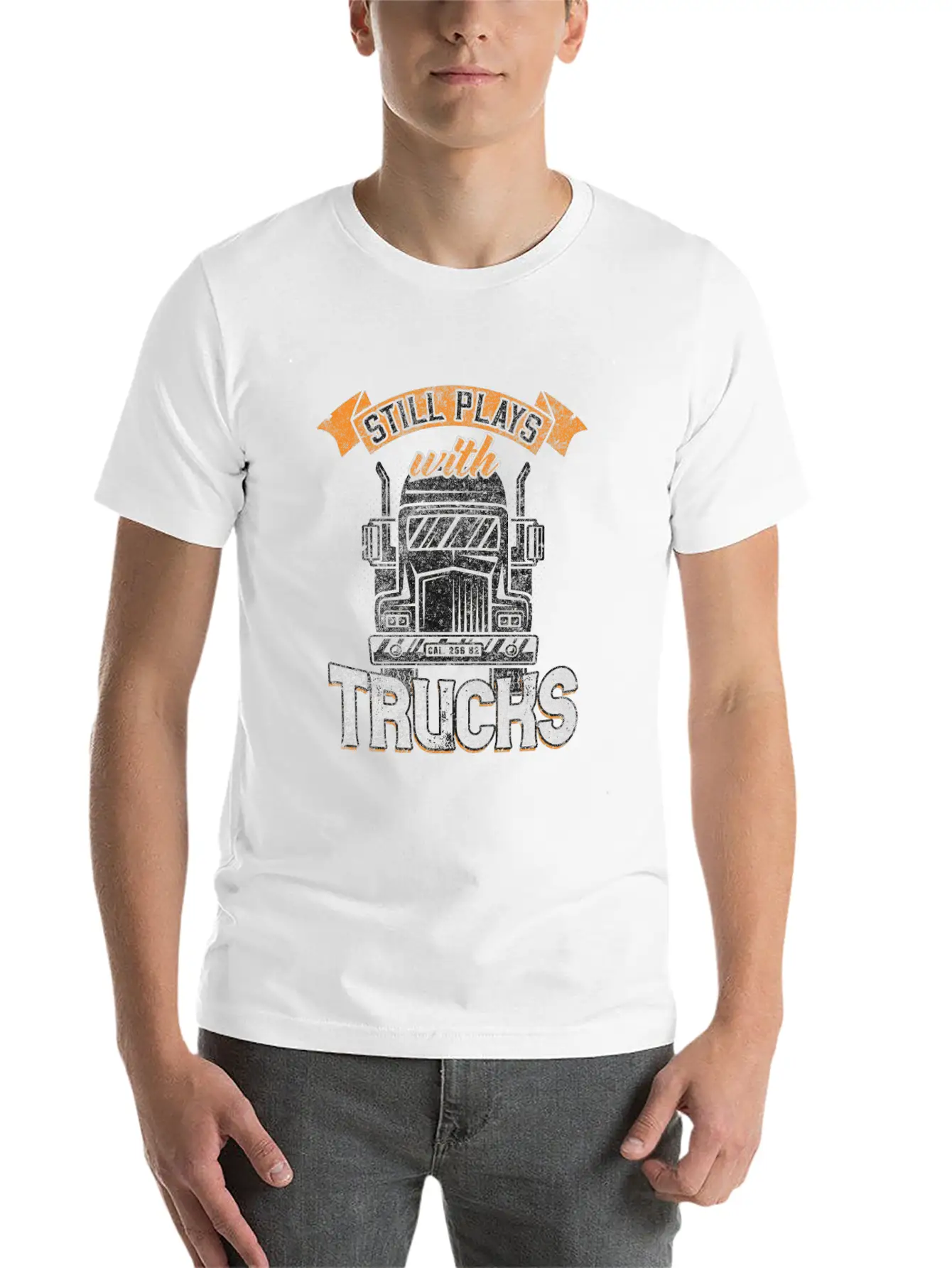 Still Plays With Trucks Basic Graphic T-Shirt – Daily Comfort In Soft Cotton