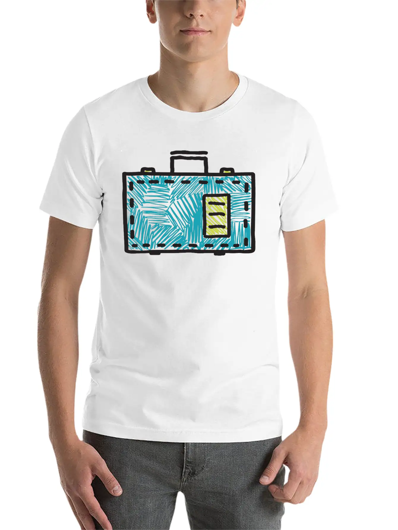 Suitcase Stylish Everyday T-Shirt – Unisex Basic Cotton Tee