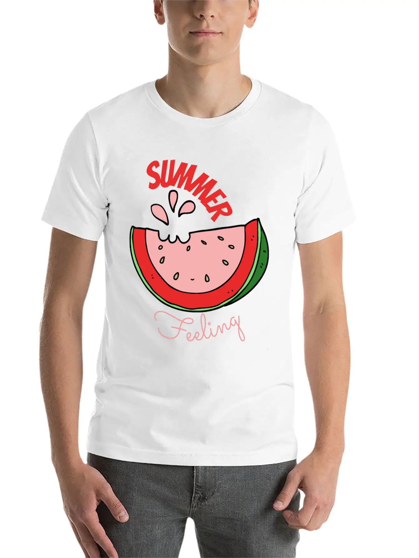 Summer Feeling Sun Fresh Melon Vacation Stylish Everyday T-Shirt – Unisex Basic Cotton Tee