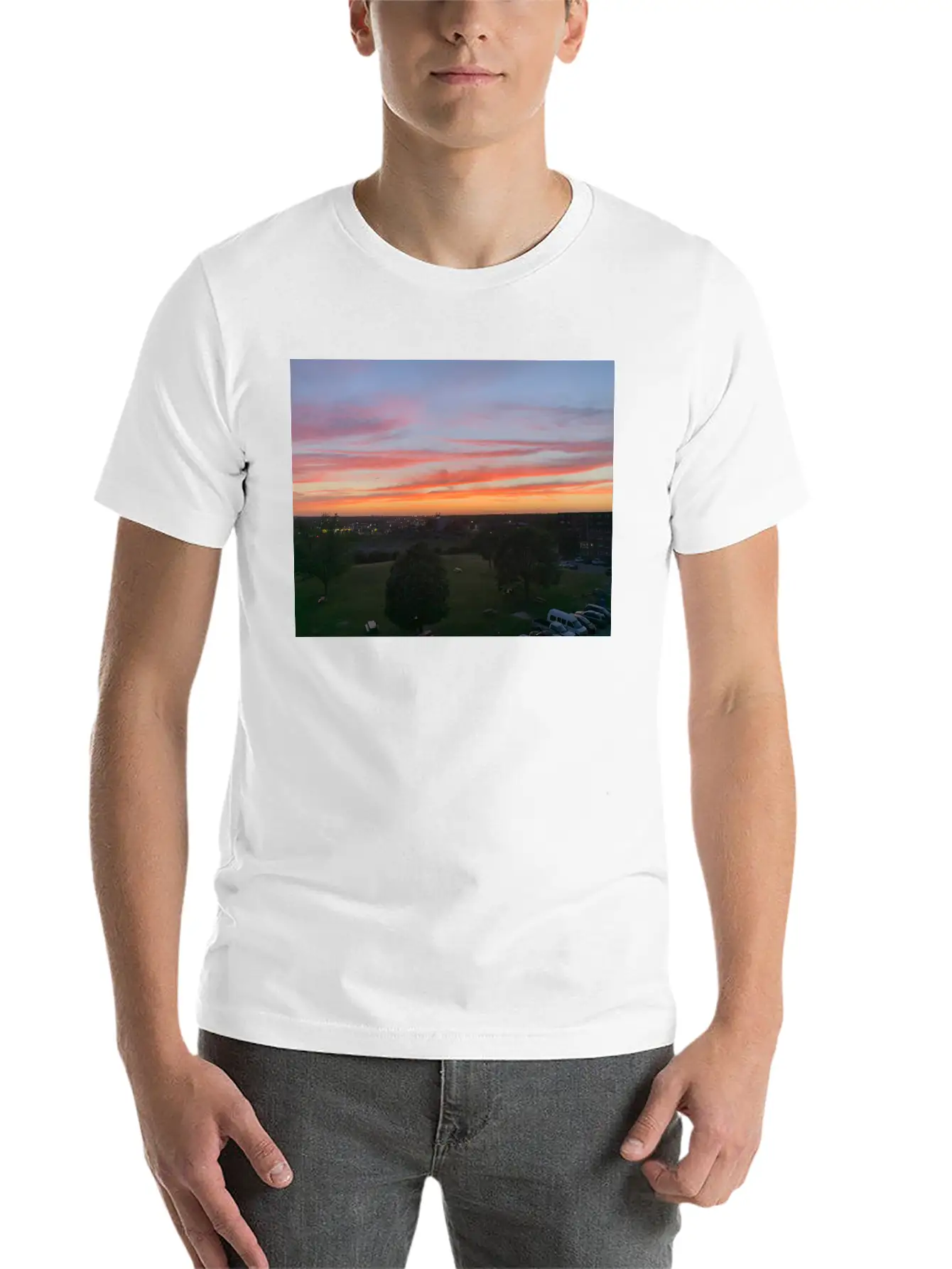 Sunset Vibes Classic Cotton Tee – Unisex Comfort For Any Season