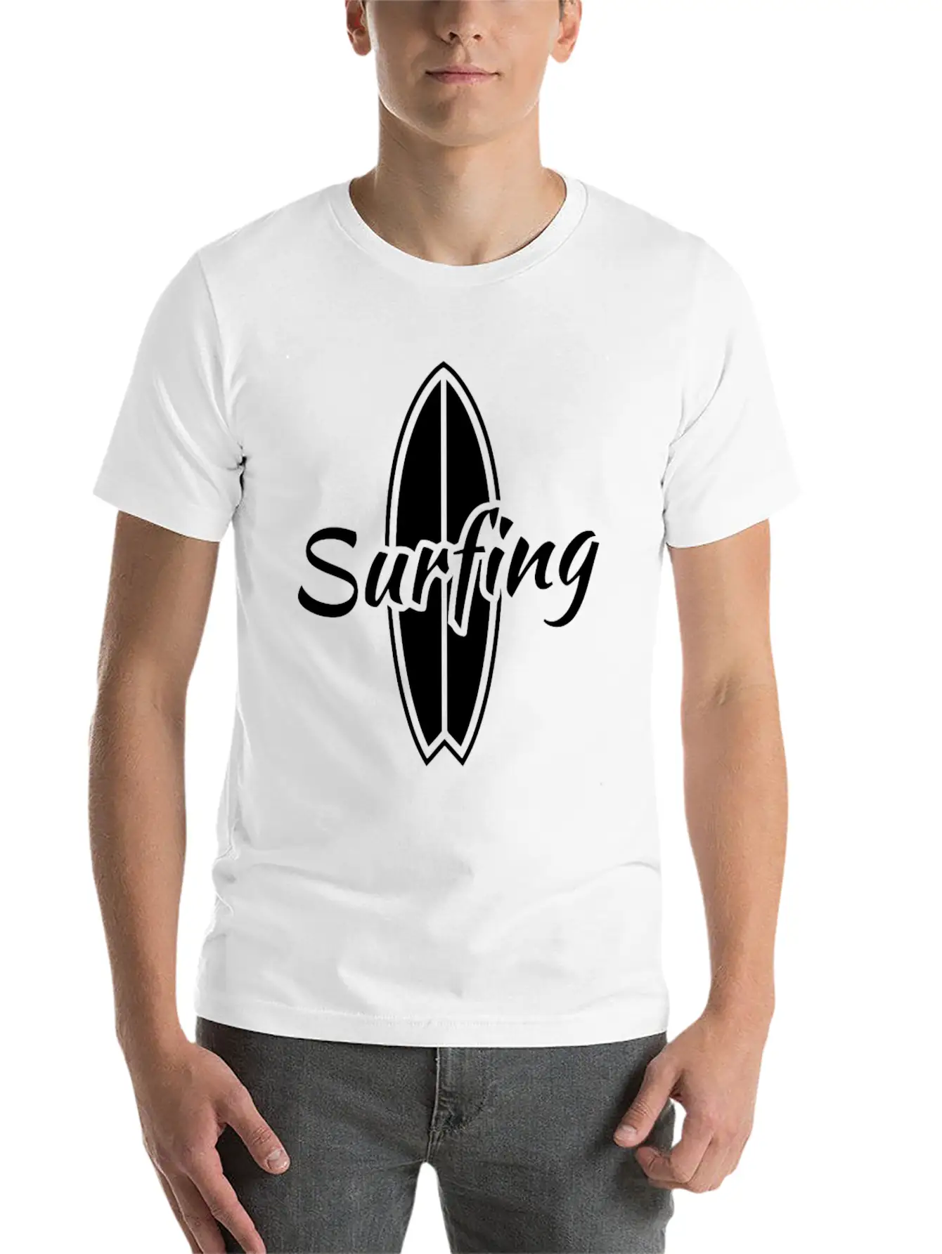 Surf Board Stylish Everyday T-Shirt – Unisex Basic Cotton Tee
