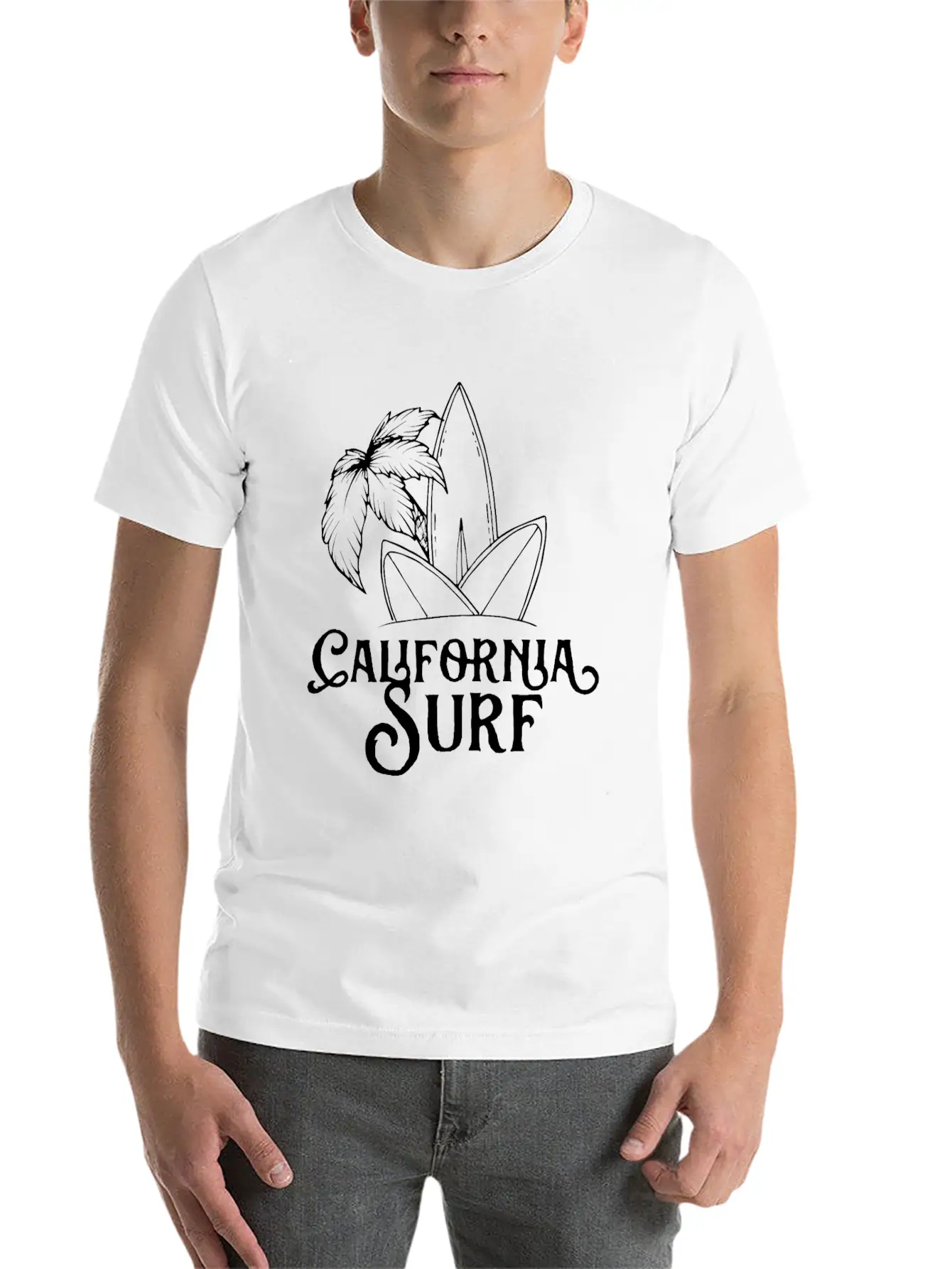 Surf Surfing Hobby Sport Simple Everyday Graphic Tee – Lightweight Summer Wear