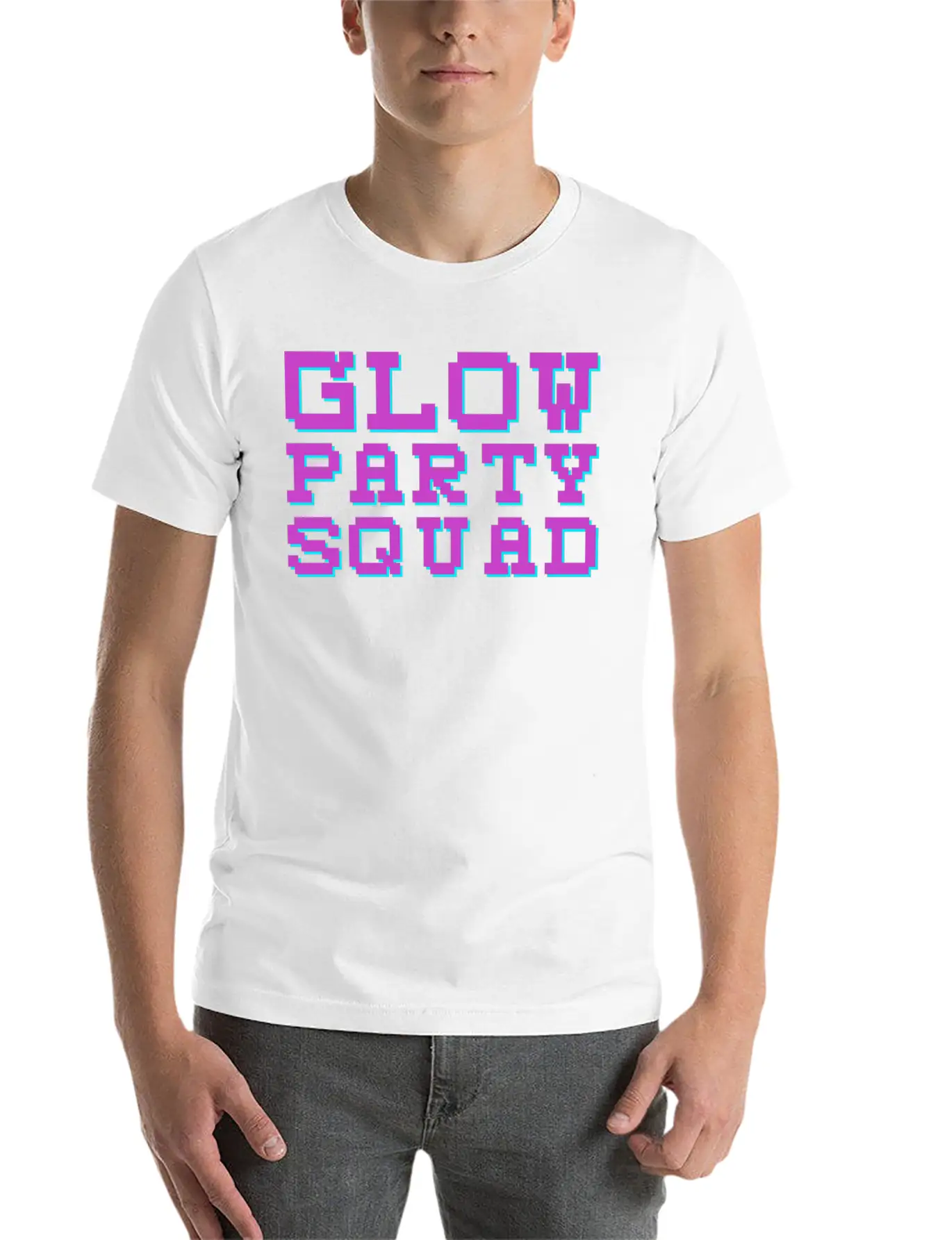 Techno EDM Glow Party Squad Stylish Everyday T-Shirt – Unisex Basic Cotton Tee