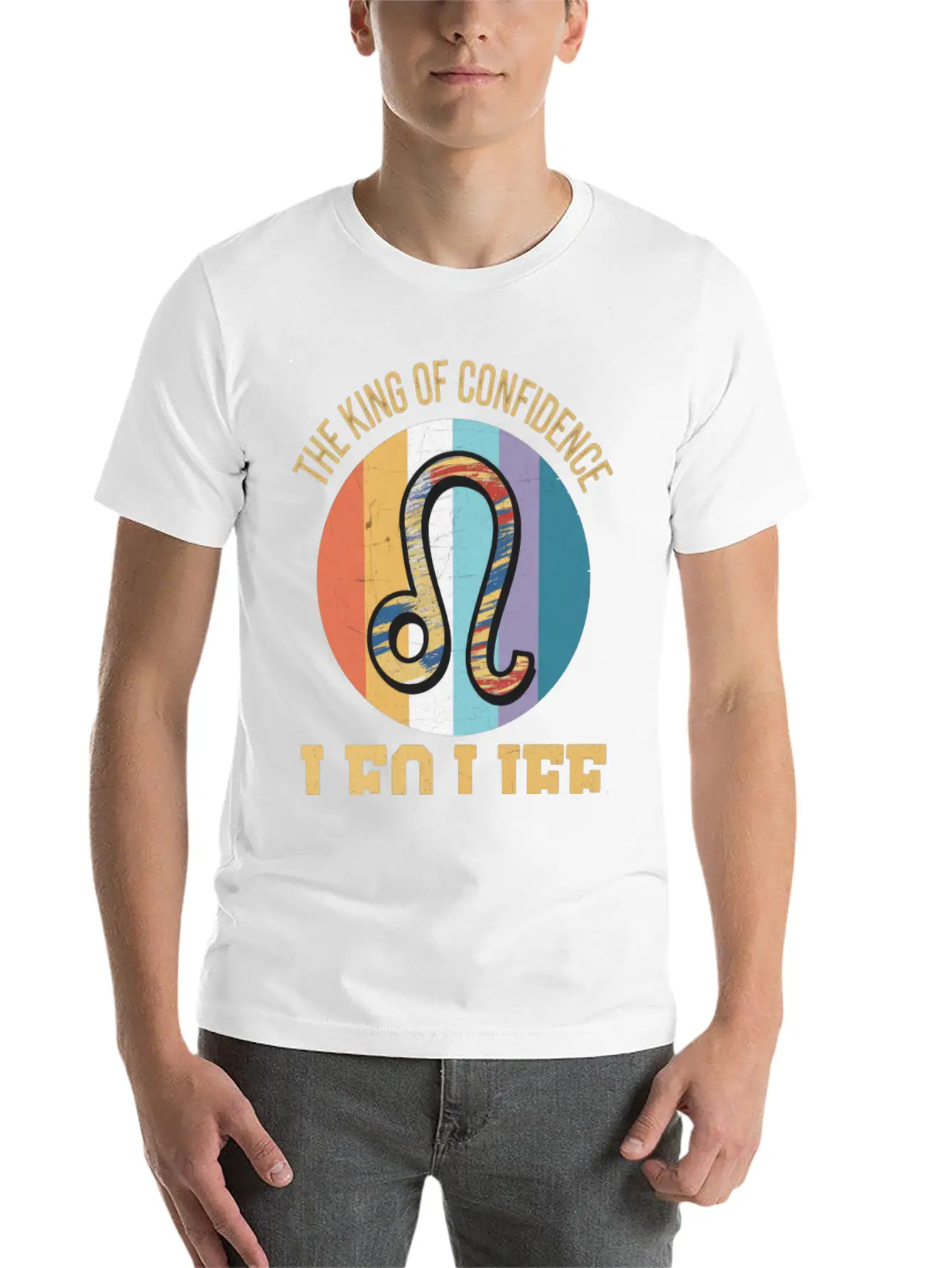 The King Of Confidence: Leo Life Simple Everyday Graphic Tee – Lightweight Summer Wear