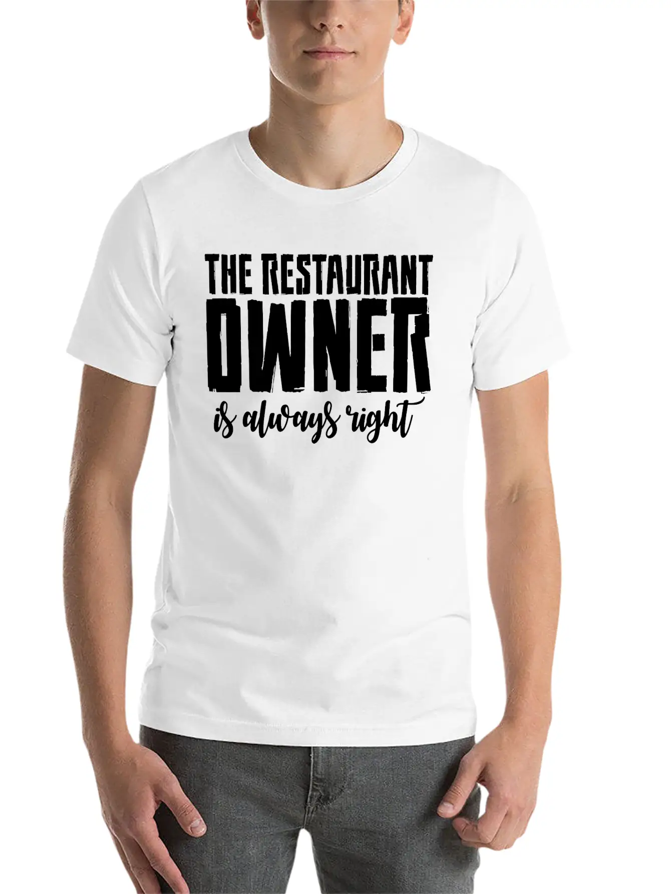 The Restaurant Owner Is Always Right 2 Basic Graphic T-Shirt – Daily Comfort In Soft Cotton