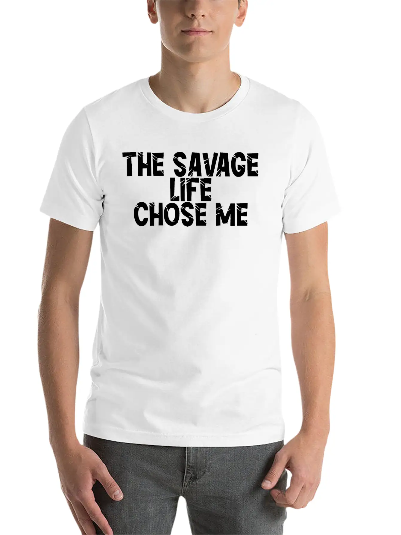 The Savage Life Chose Me 6 Unisex Cotton Tee – Relaxed Fit For Any Occasion
