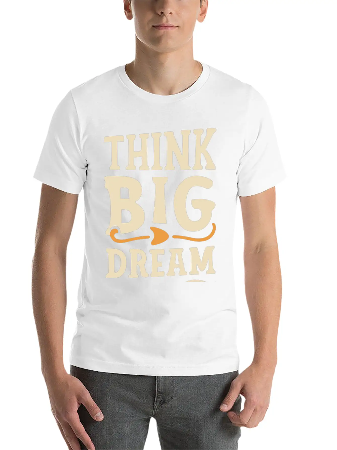 Think Big Dream Big Basic Graphic T-Shirt – Daily Comfort In Soft Cotton