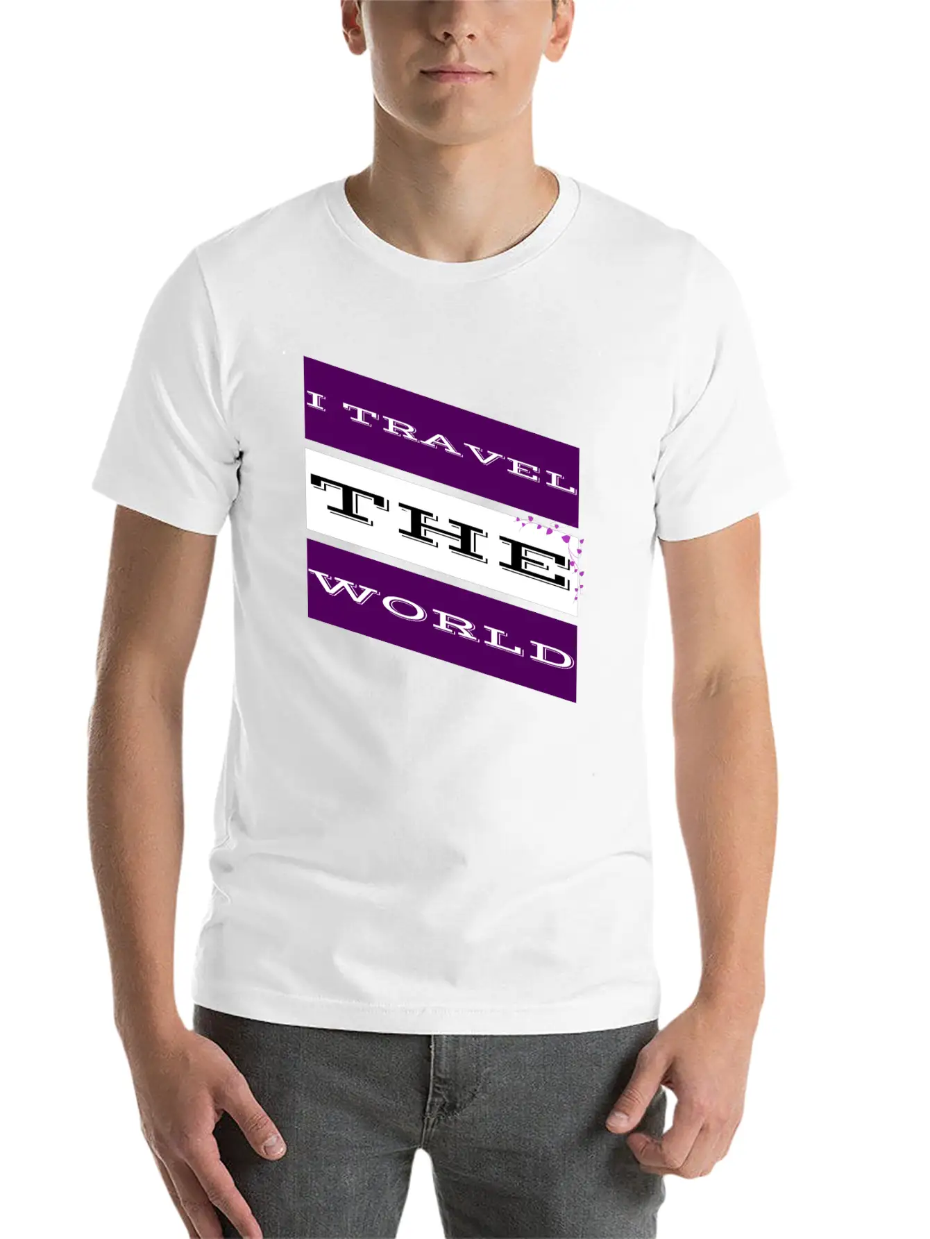 Travel - I Travel The World Basic Graphic T-Shirt – Daily Comfort In Soft Cotton