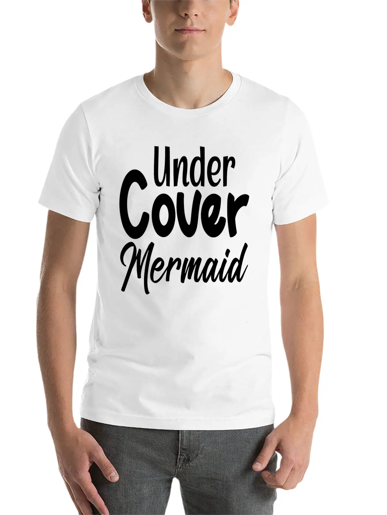 Under Cover Mermaid Stylish Everyday T-Shirt – Unisex Basic Cotton Tee