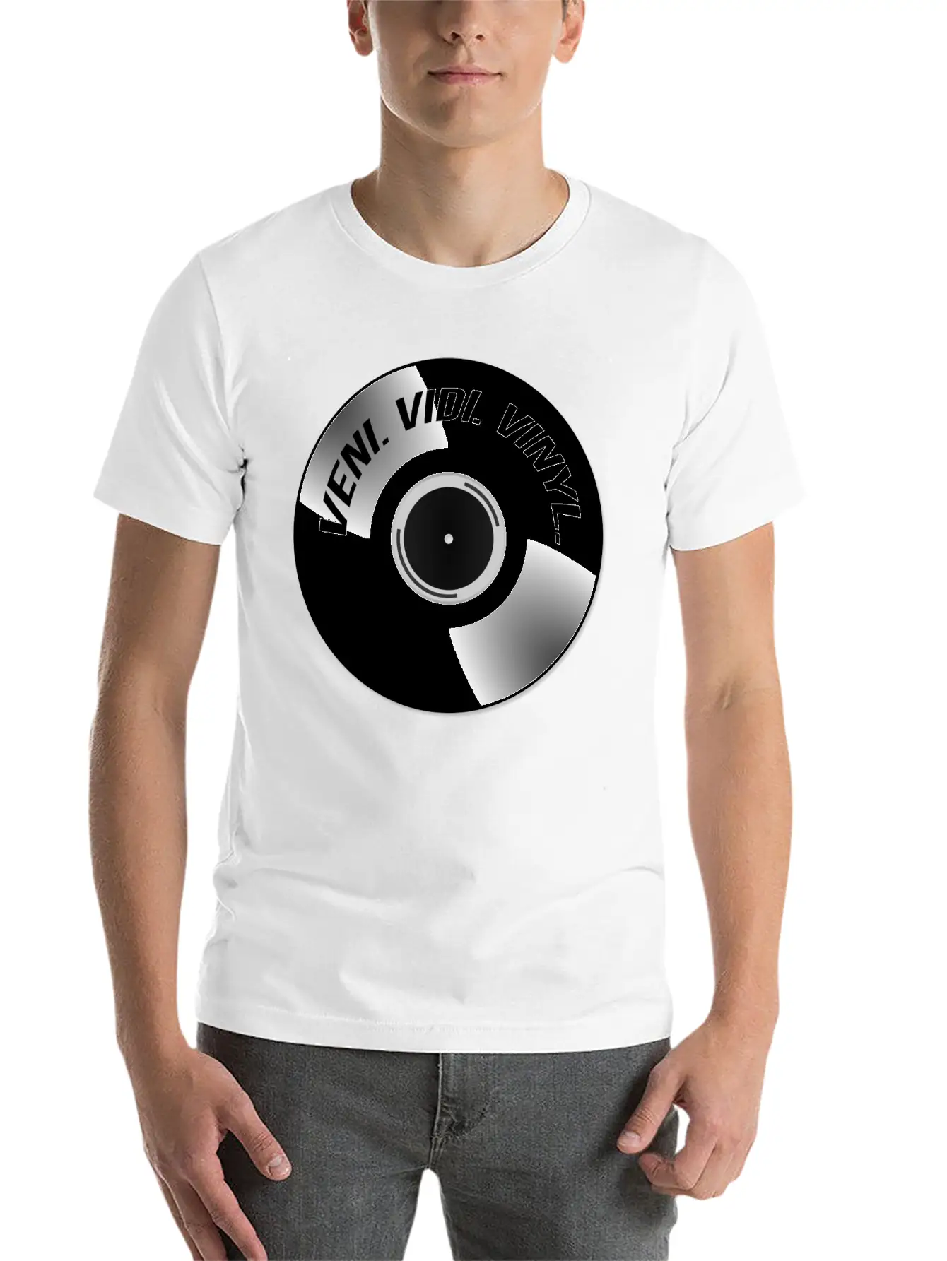 Veni. Vidi. Vinyl. Stylish Everyday T-Shirt – Unisex Basic Cotton Tee