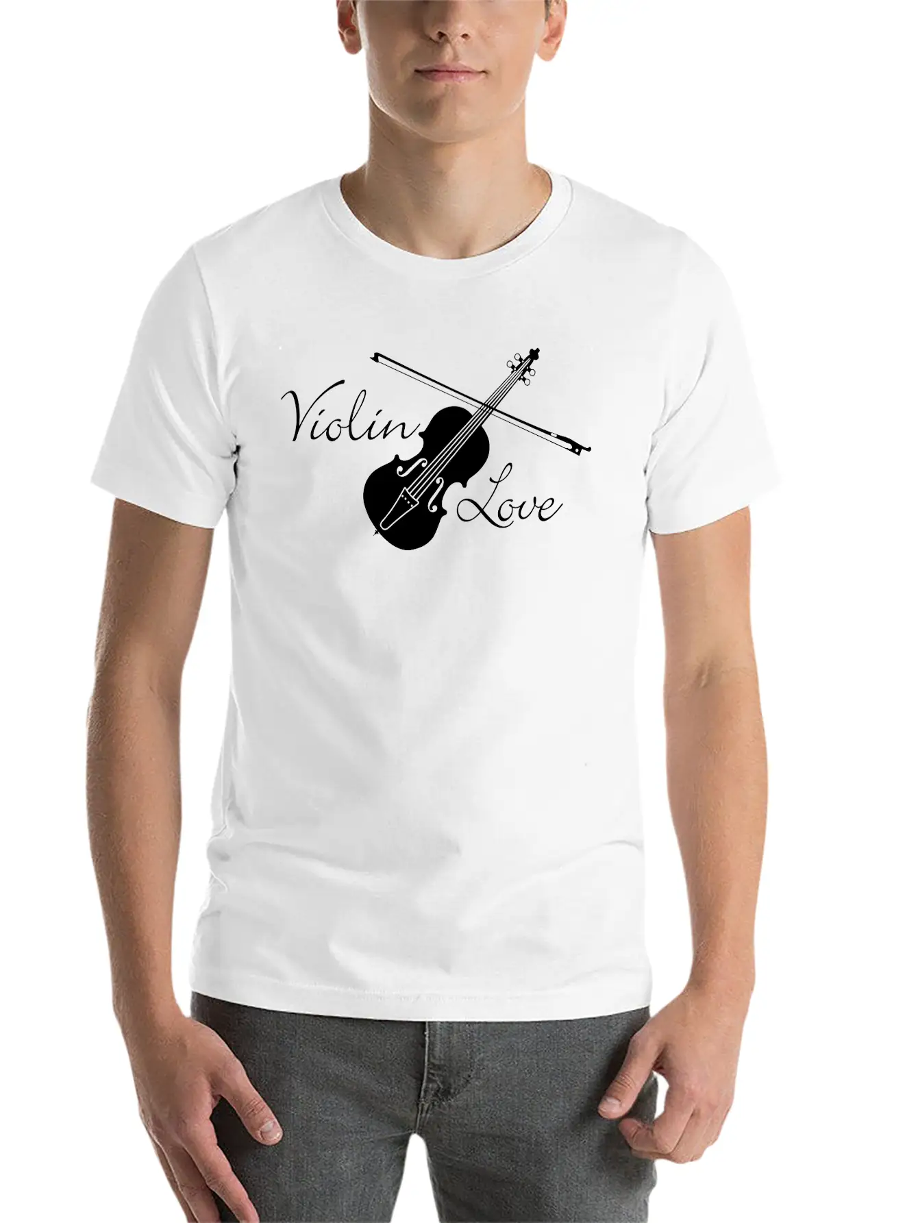 Violin Love Stylish Everyday T-Shirt – Unisex Basic Cotton Tee