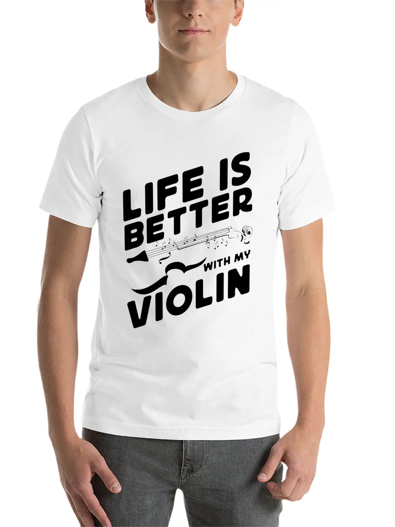 Violin Violinist Life Is Better Basic Graphic T-Shirt – Daily Comfort In Soft Cotton