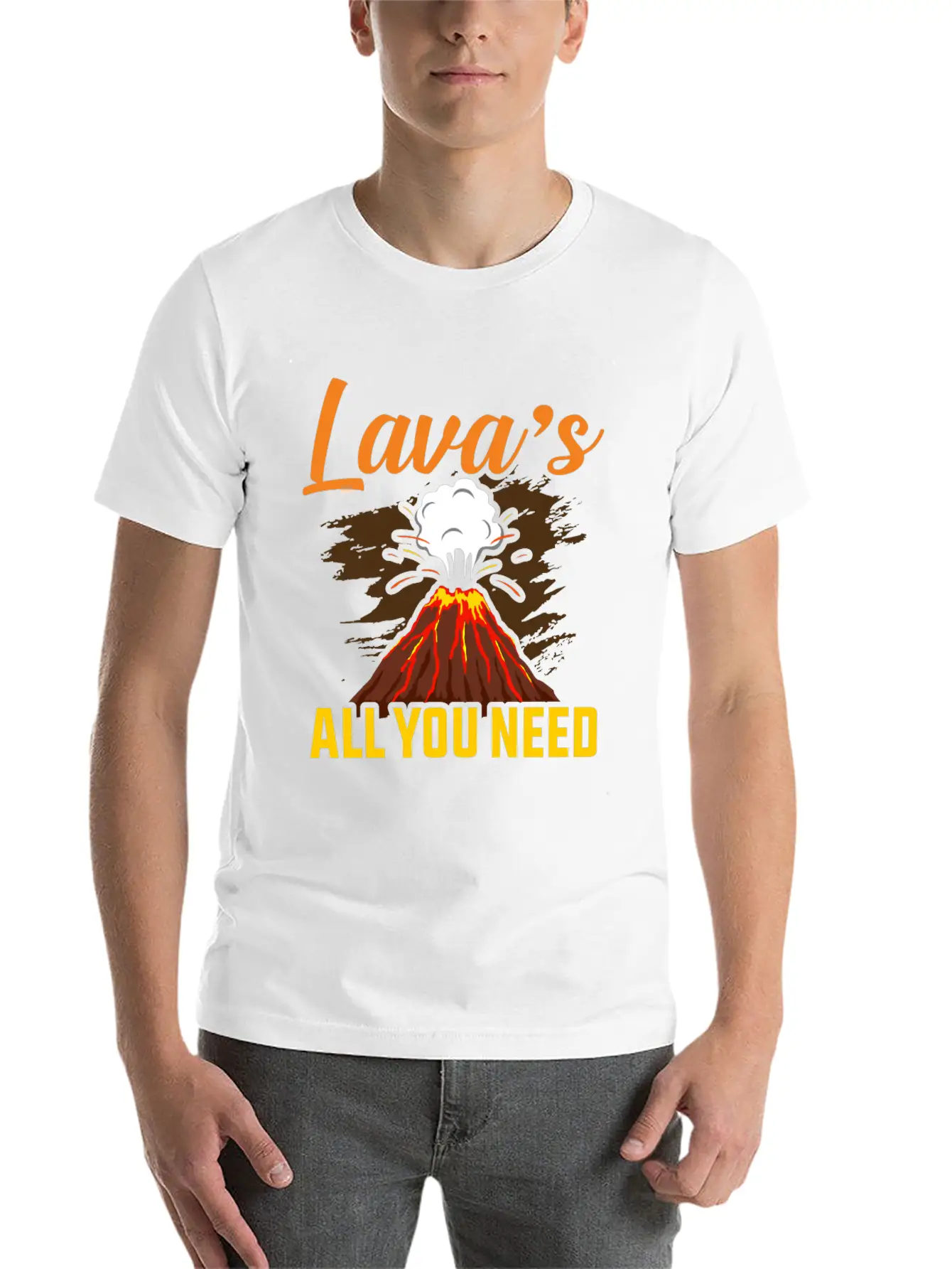 Volcano Lava Eruption Theme Gift Idea Stylish Everyday T-Shirt – Unisex Basic Cotton Tee