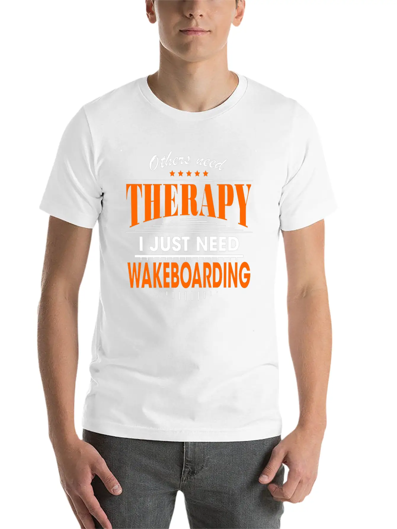 Wakeboarding Is My Therapy Stylish Everyday T-Shirt – Unisex Basic Cotton Tee