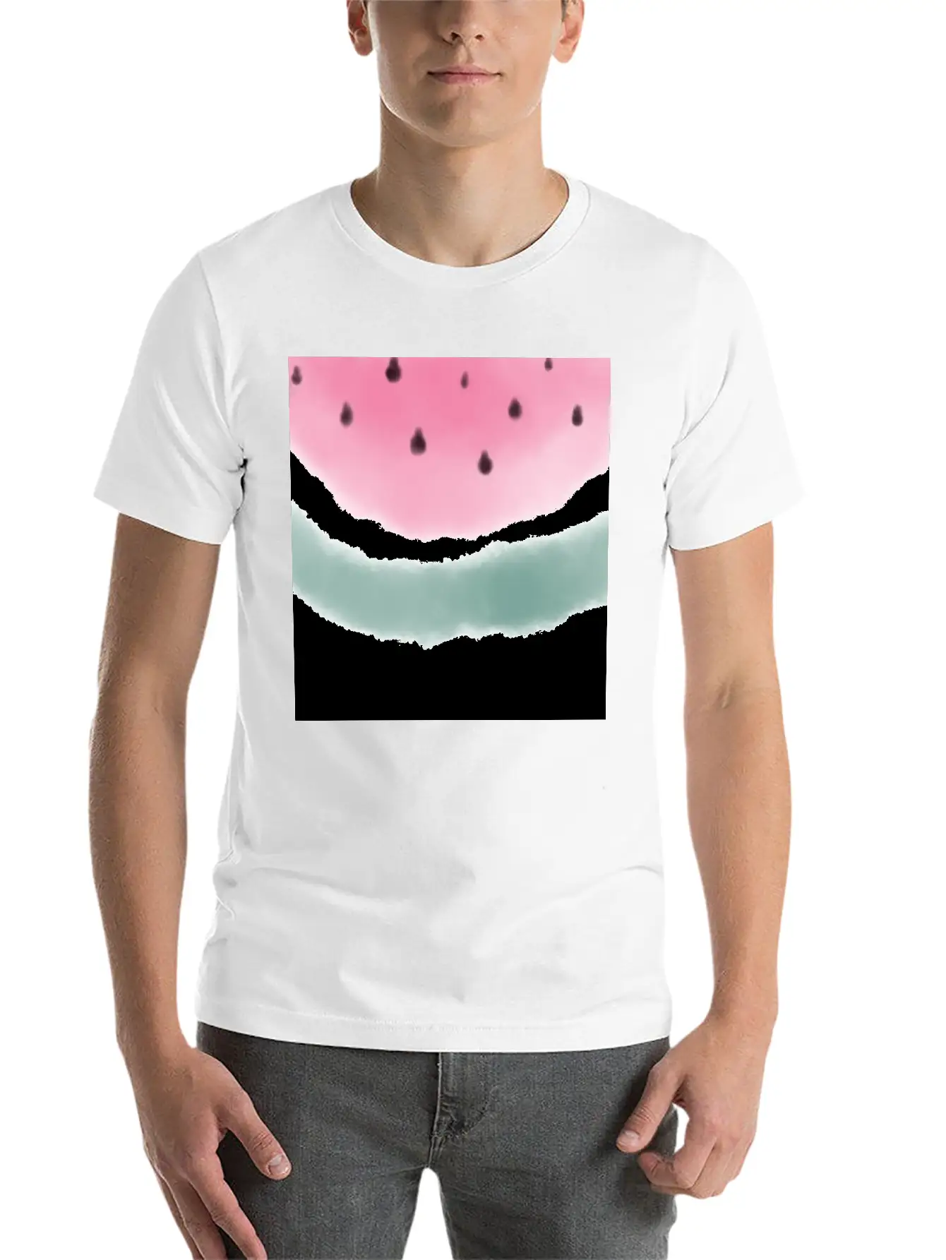 Watermelon Watercolor Relaxed Everyday Tee – Lightweight And Durable Cotton