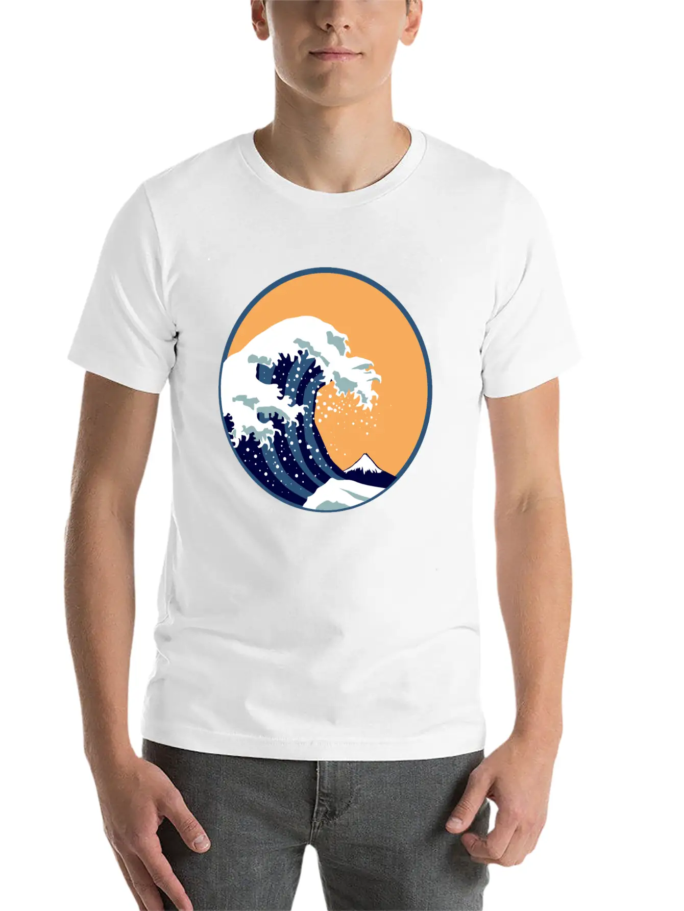 Waves The Great Wave Off Kanagawa Retro Art Gift Basic Graphic T-Shirt – Daily Comfort In Soft Cotton