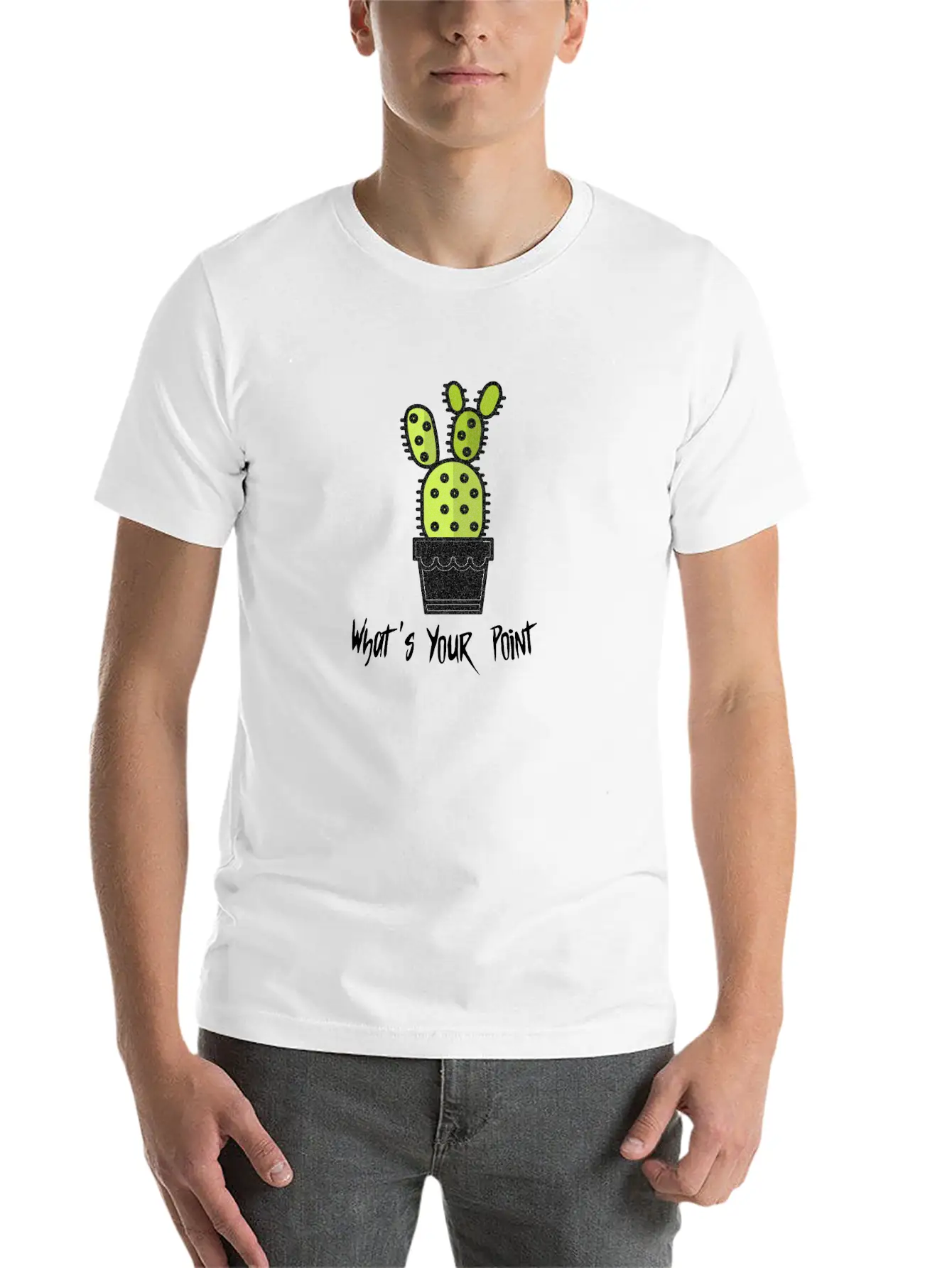 What's Your Point Cactus Stylish Everyday T-Shirt – Unisex Basic Cotton Tee