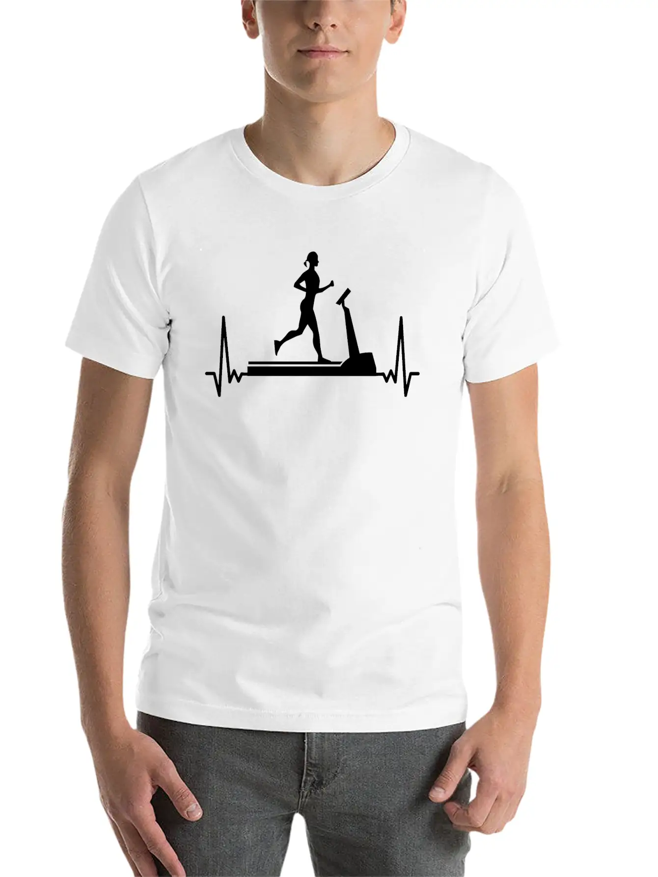 Women ECG Training Gift Idea Sport Heart Beat Basic Graphic T-Shirt – Daily Comfort In Soft Cotton