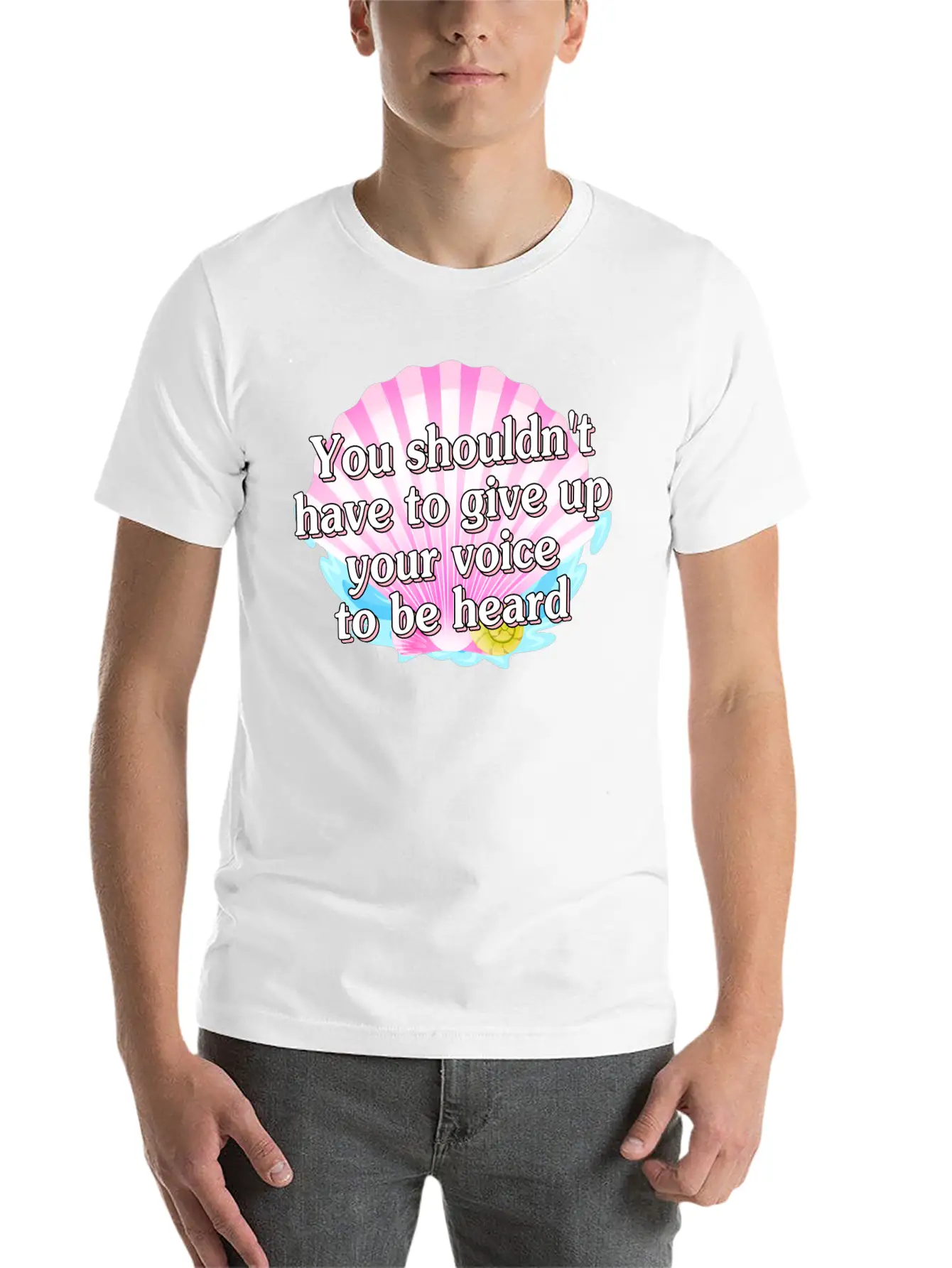 You Shouldn't Have To Give Up Your Voice Simple Everyday Graphic Tee – Lightweight Summer Wear