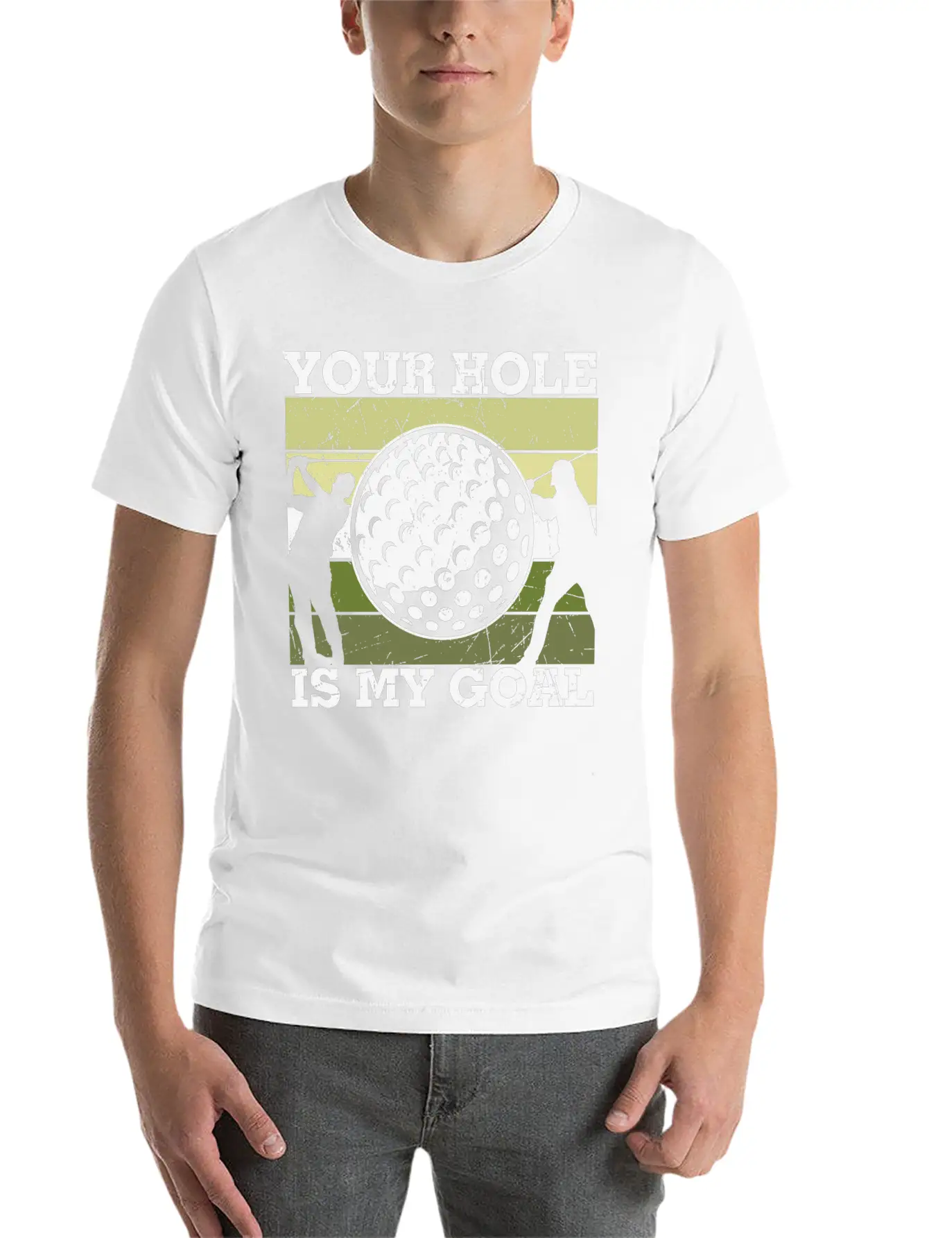 Your Hole Is My Goal Funny Golf Stylish Everyday T-Shirt – Unisex Basic Cotton Tee