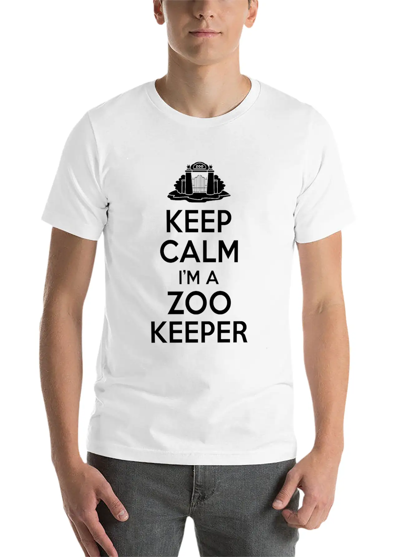 Zoo Keeper Keep Calm Basic Graphic T-Shirt – Daily Comfort In Soft Cotton