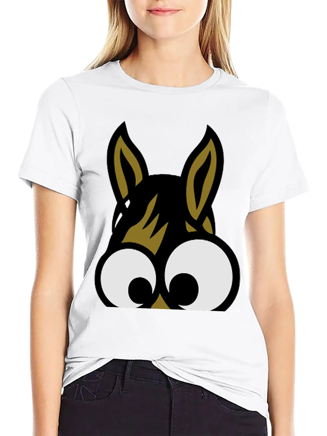 1010 Animal Horse Funny Face Essential Cotton Tee For Daily Outfits – Unisex Style