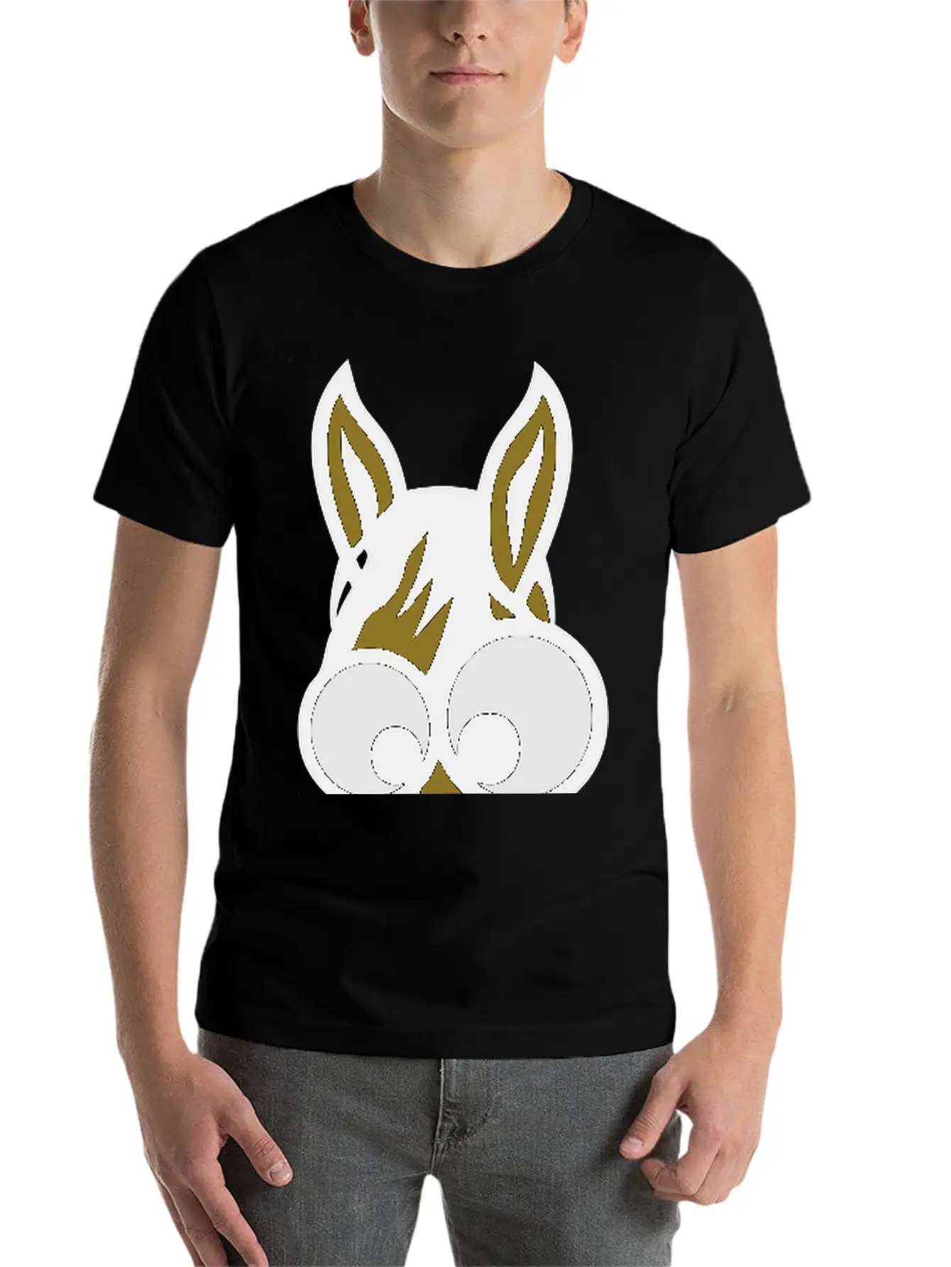 1010 Animal Horse Funny Face Essential Cotton Tee For Daily Outfits – Unisex Style