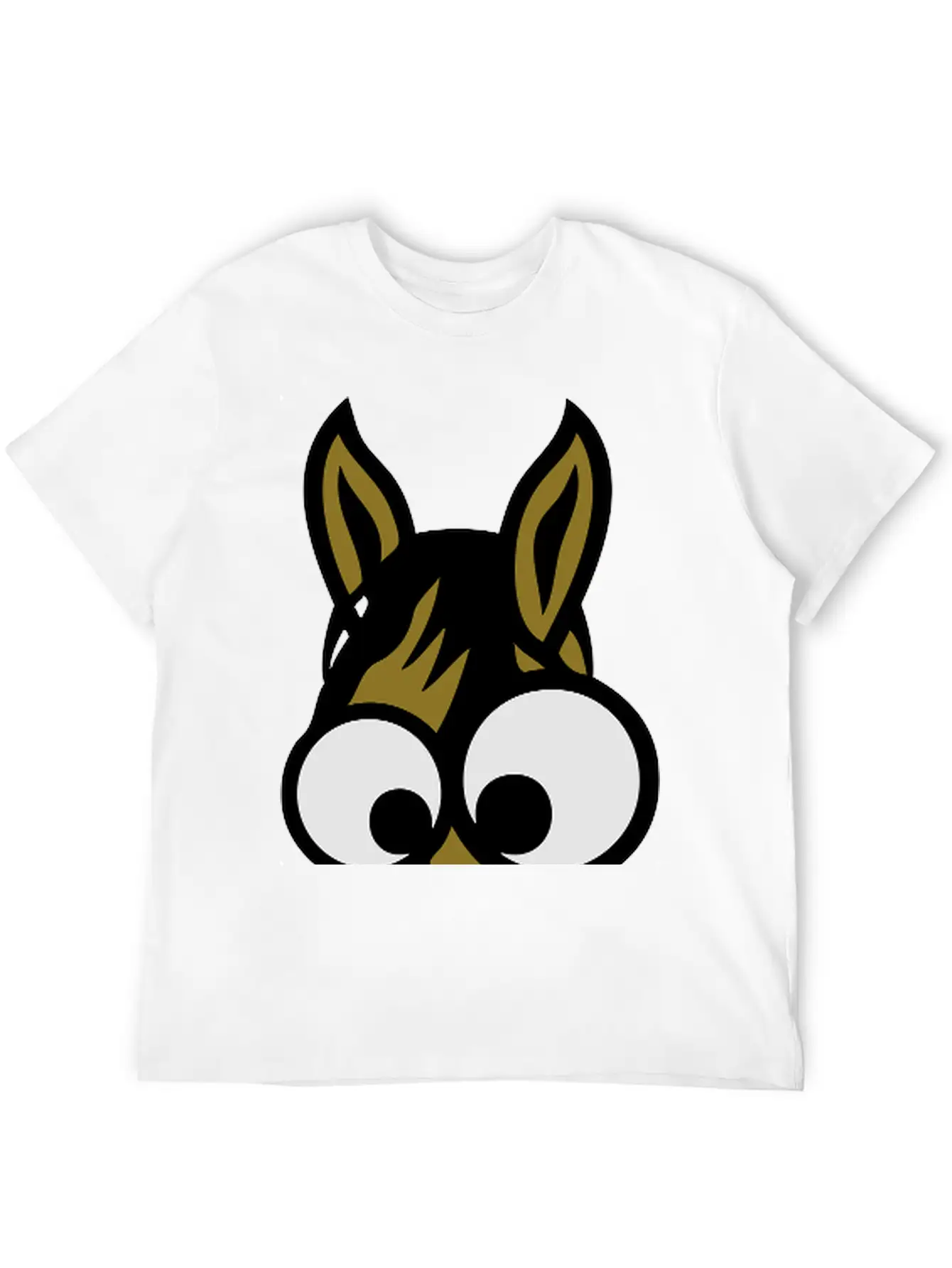 1010 Animal Horse Funny Face Essential Cotton Tee For Daily Outfits – Unisex Style